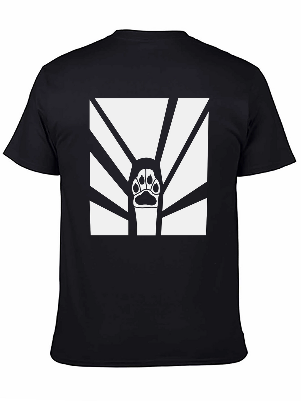 Paw Print Graphic T-Shirt - Black