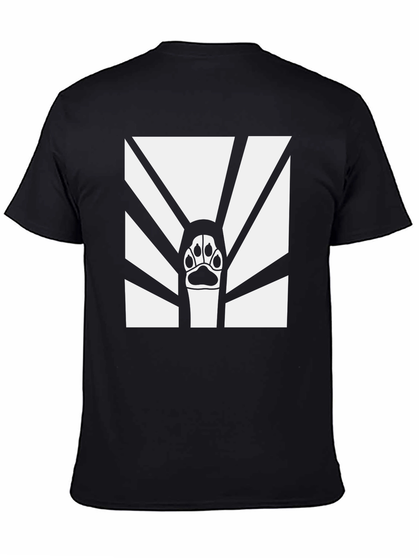 Paw Print Graphic T-Shirt - Black