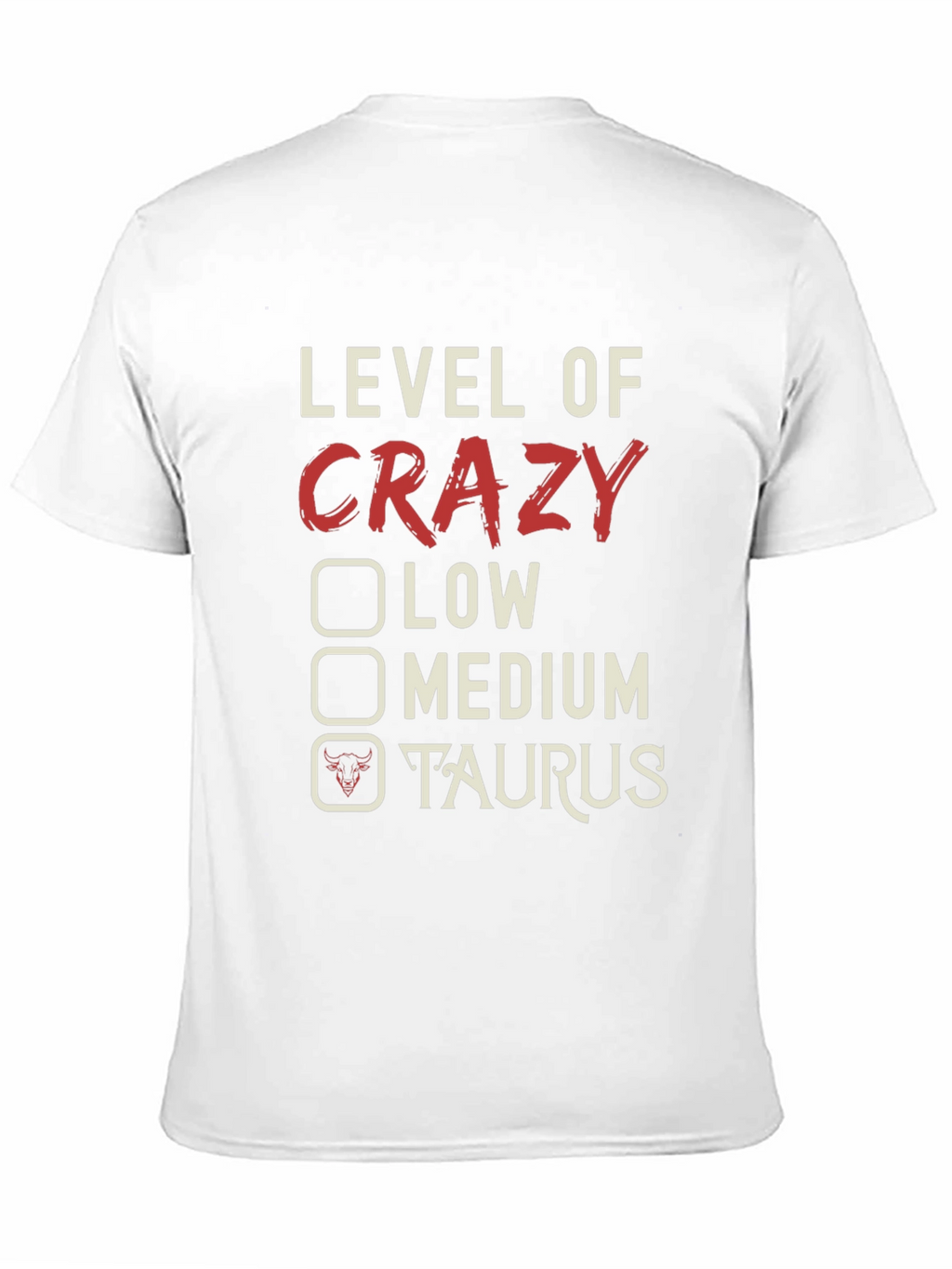 Crazy Taurus Zodiac Sign Mens T-Shirt