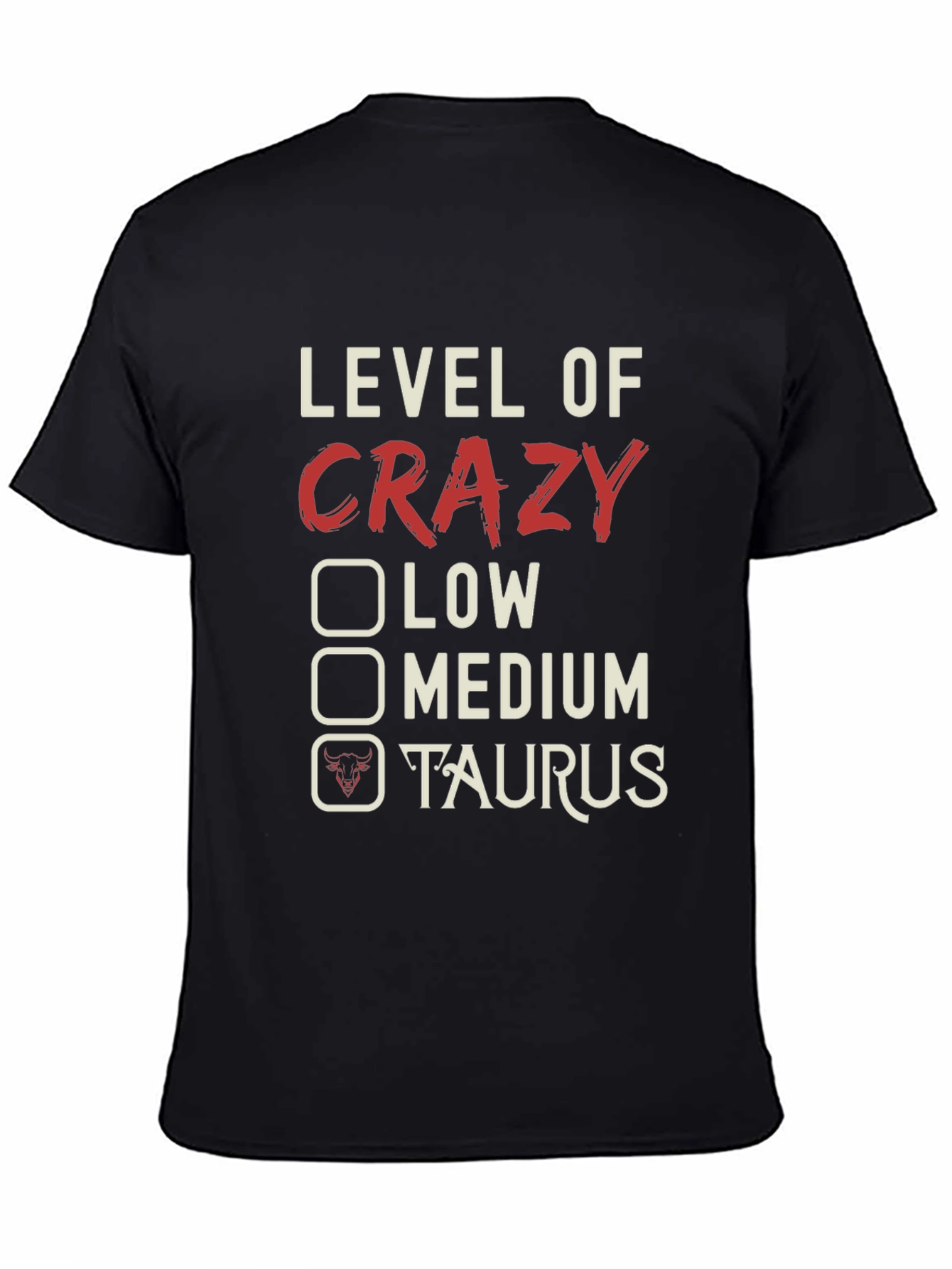 Crazy Taurus Zodiac Sign Mens T-Shirt