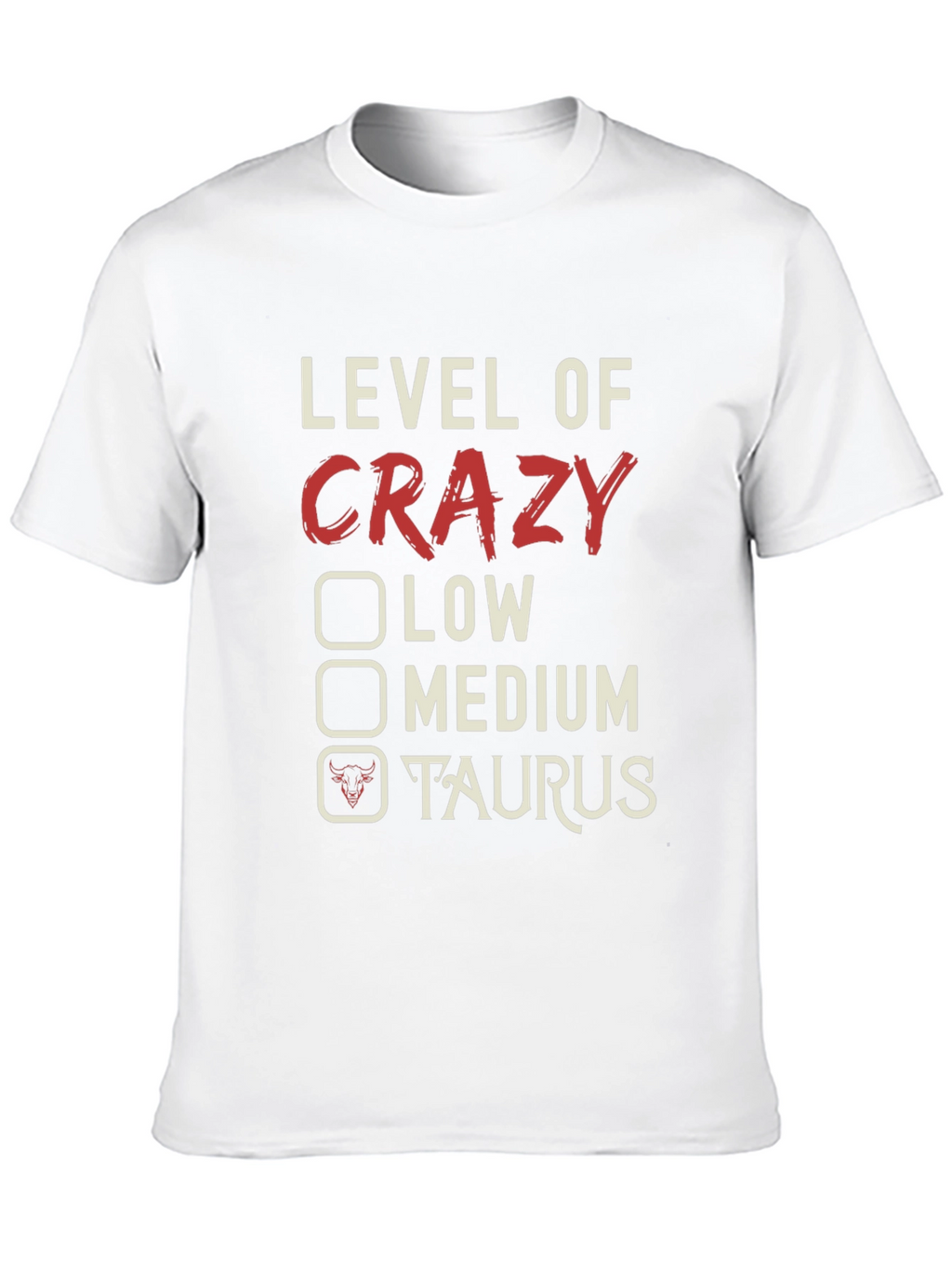 Crazy Taurus Zodiac Sign Mens T-Shirt