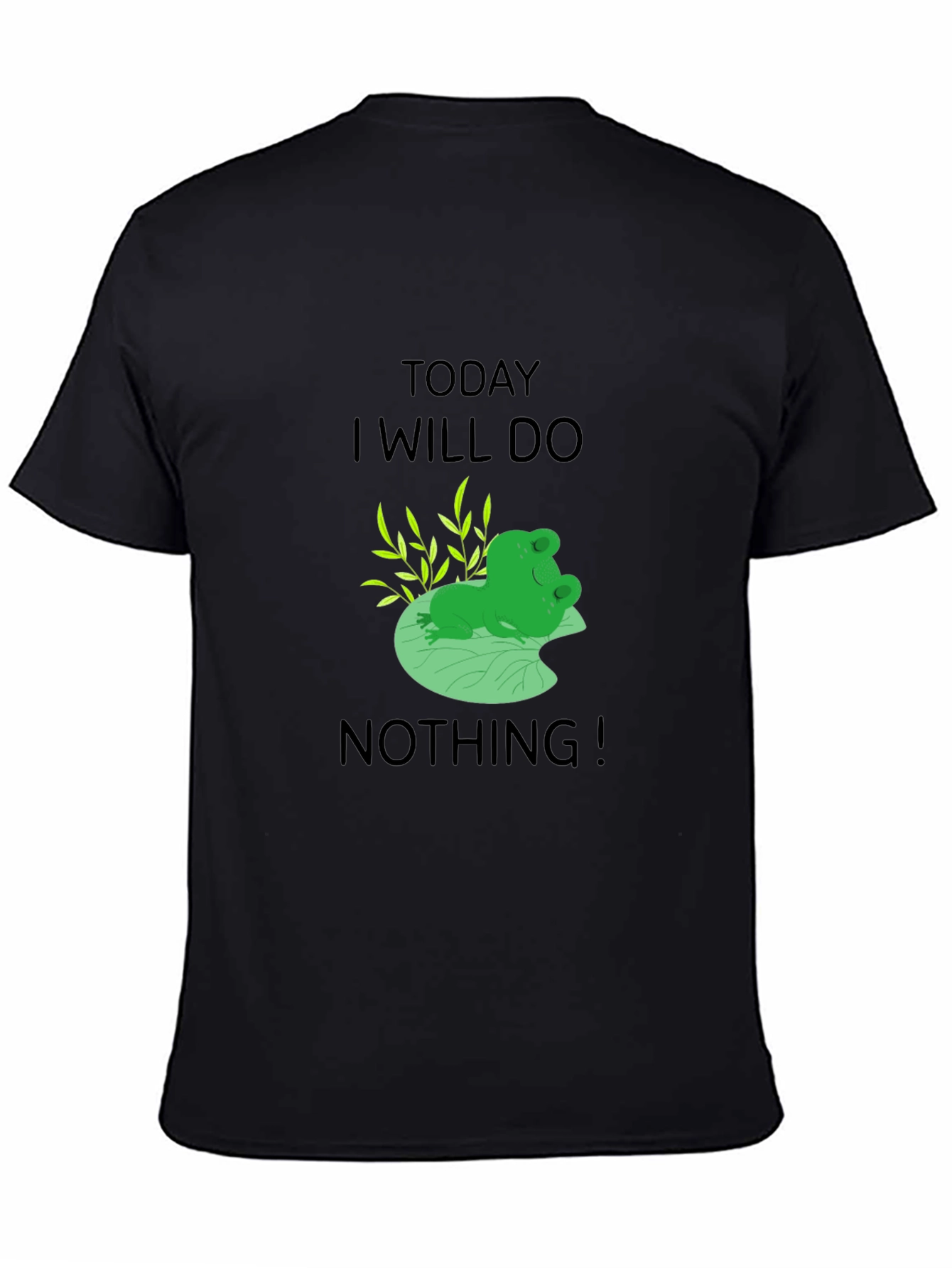Relaxed Frog Graphic Tee - Today I Will Do Nothing