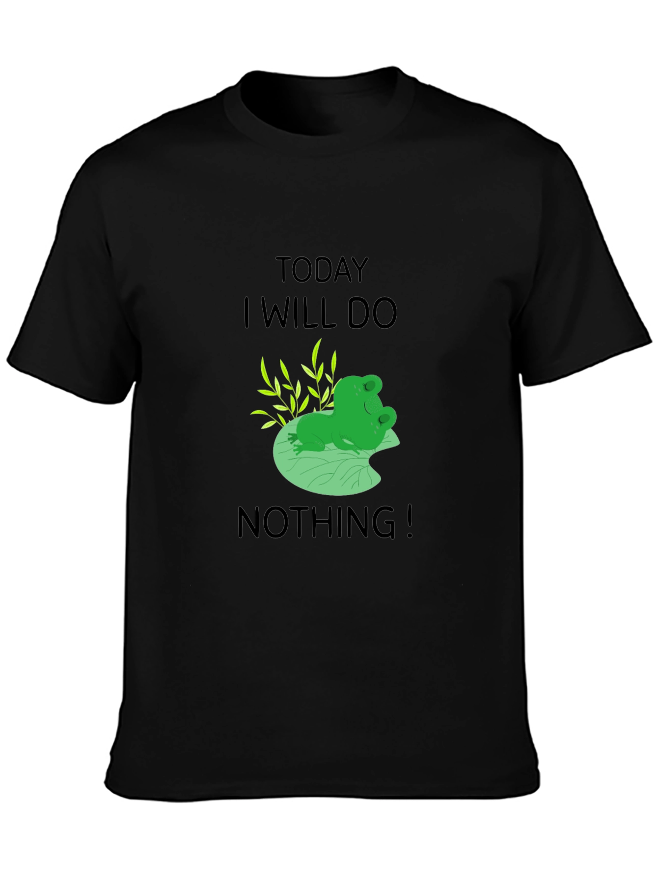 Relaxed Frog Graphic Tee - Today I Will Do Nothing