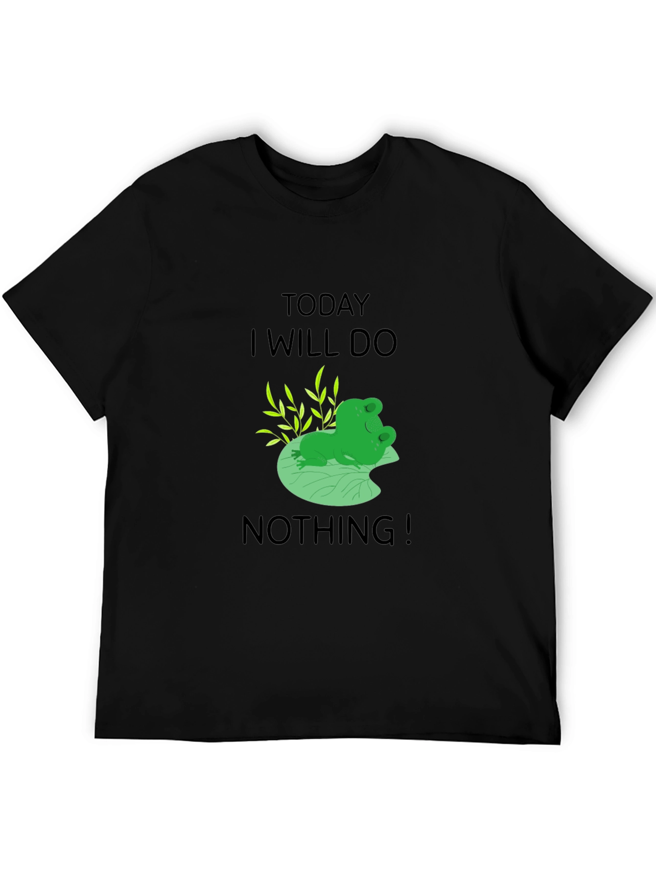 Relaxed Frog Graphic Tee - Today I Will Do Nothing
