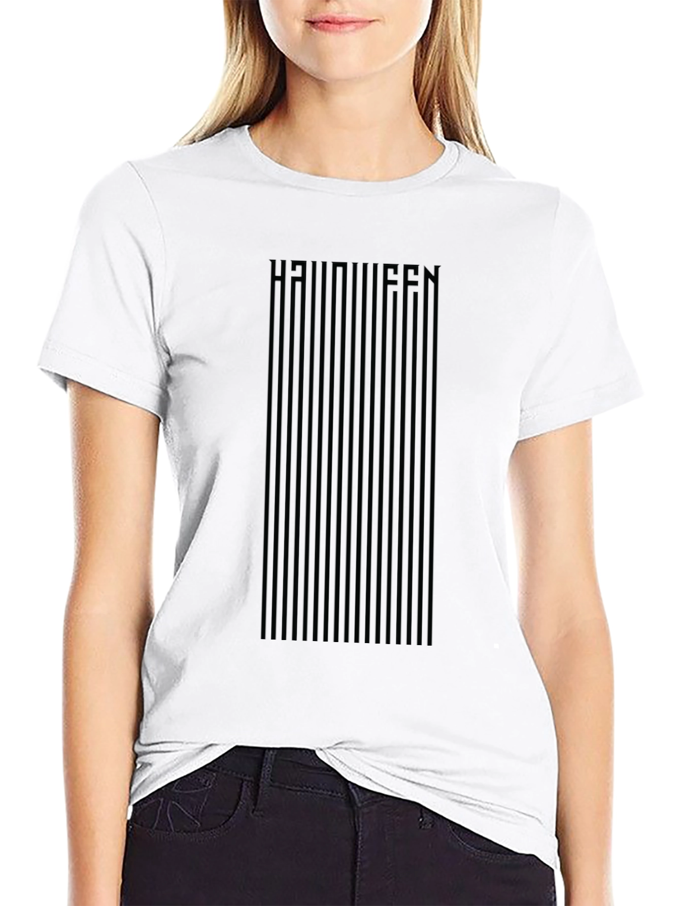 Halloween Striped T-Shirt - Modern Spooky Tee