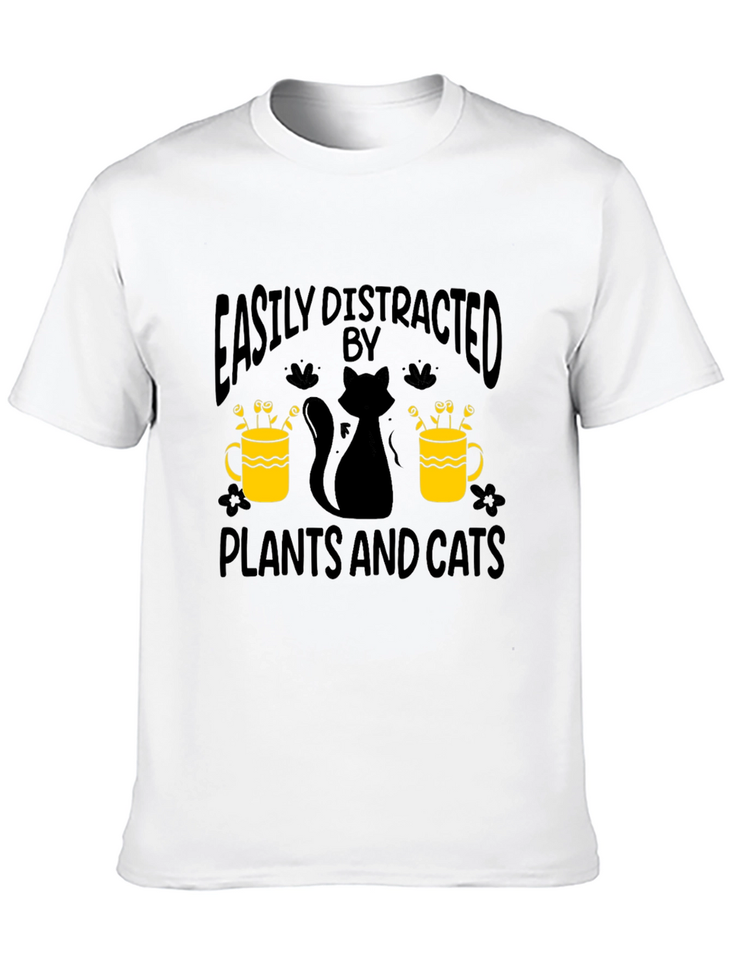 Easily Distracted By Plants And Cats T-Shirt