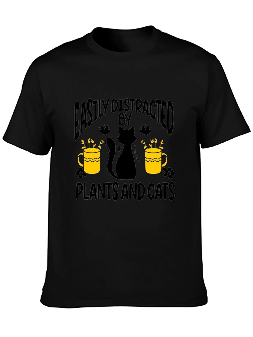 Easily Distracted By Plants And Cats T-Shirt