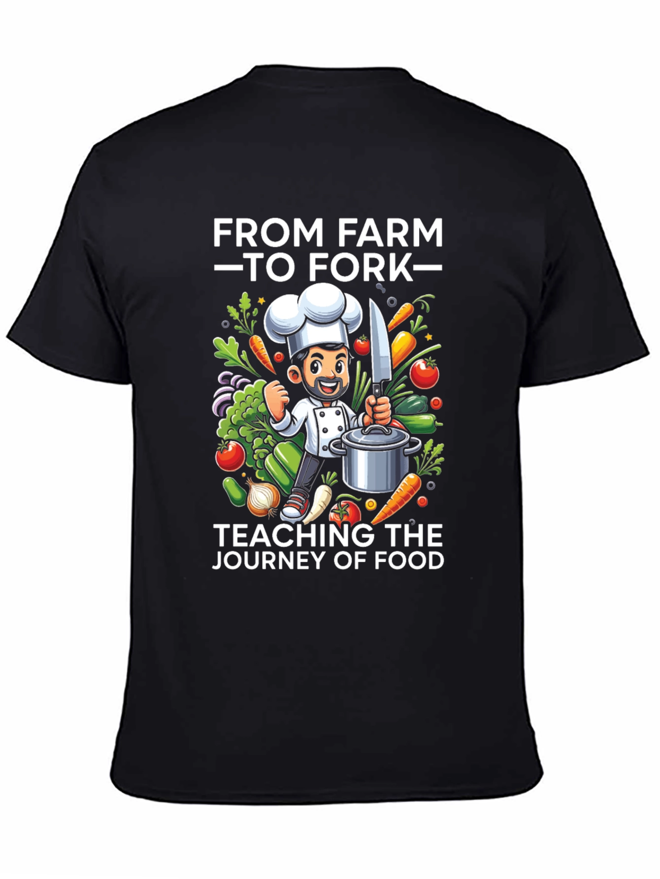 Farm to Fork Chef T-Shirt - Food Journey Teaching Tee