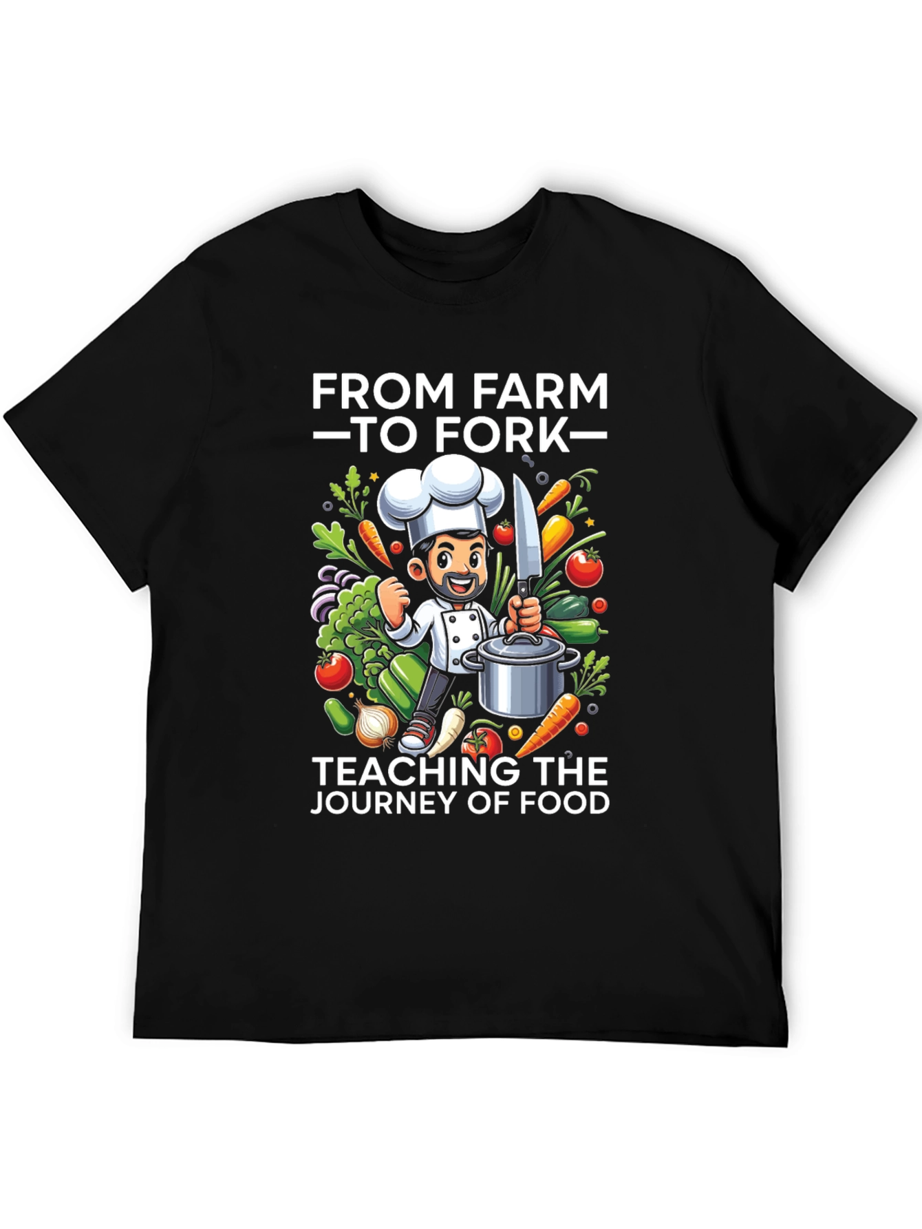 Farm to Fork Chef T-Shirt - Food Journey Teaching Tee