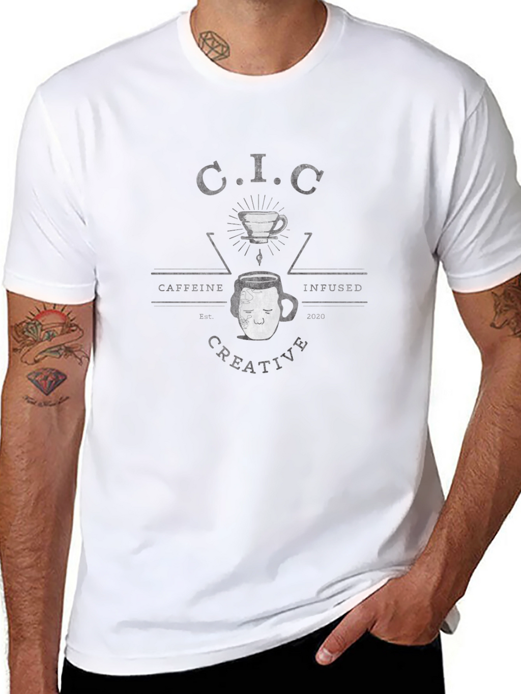 Unique Graphic Tee - Pour Over Coffee Face