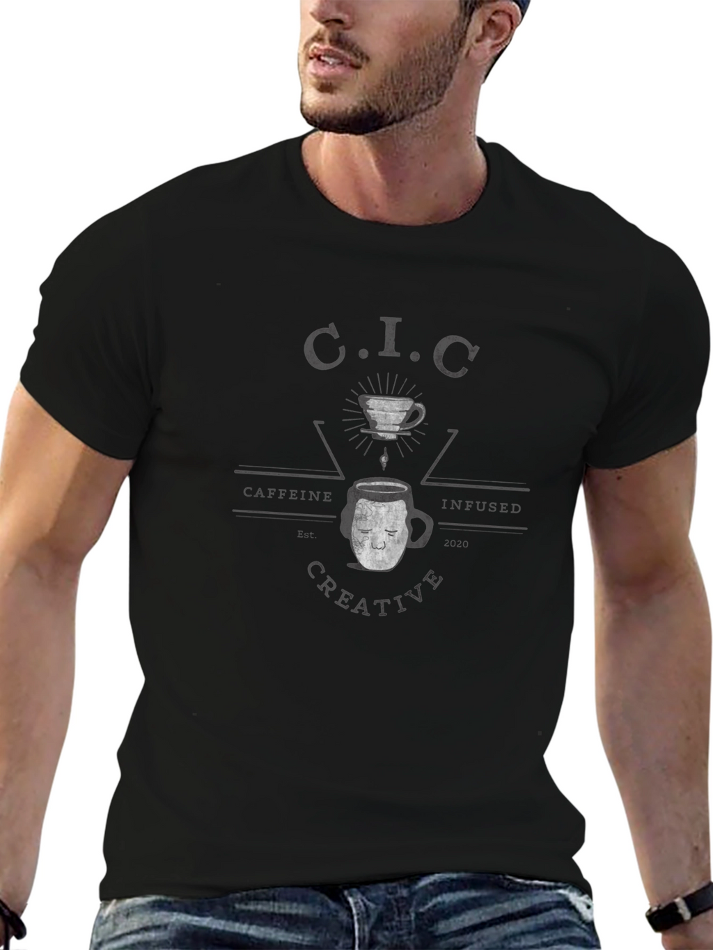 Unique Graphic Tee - Pour Over Coffee Face