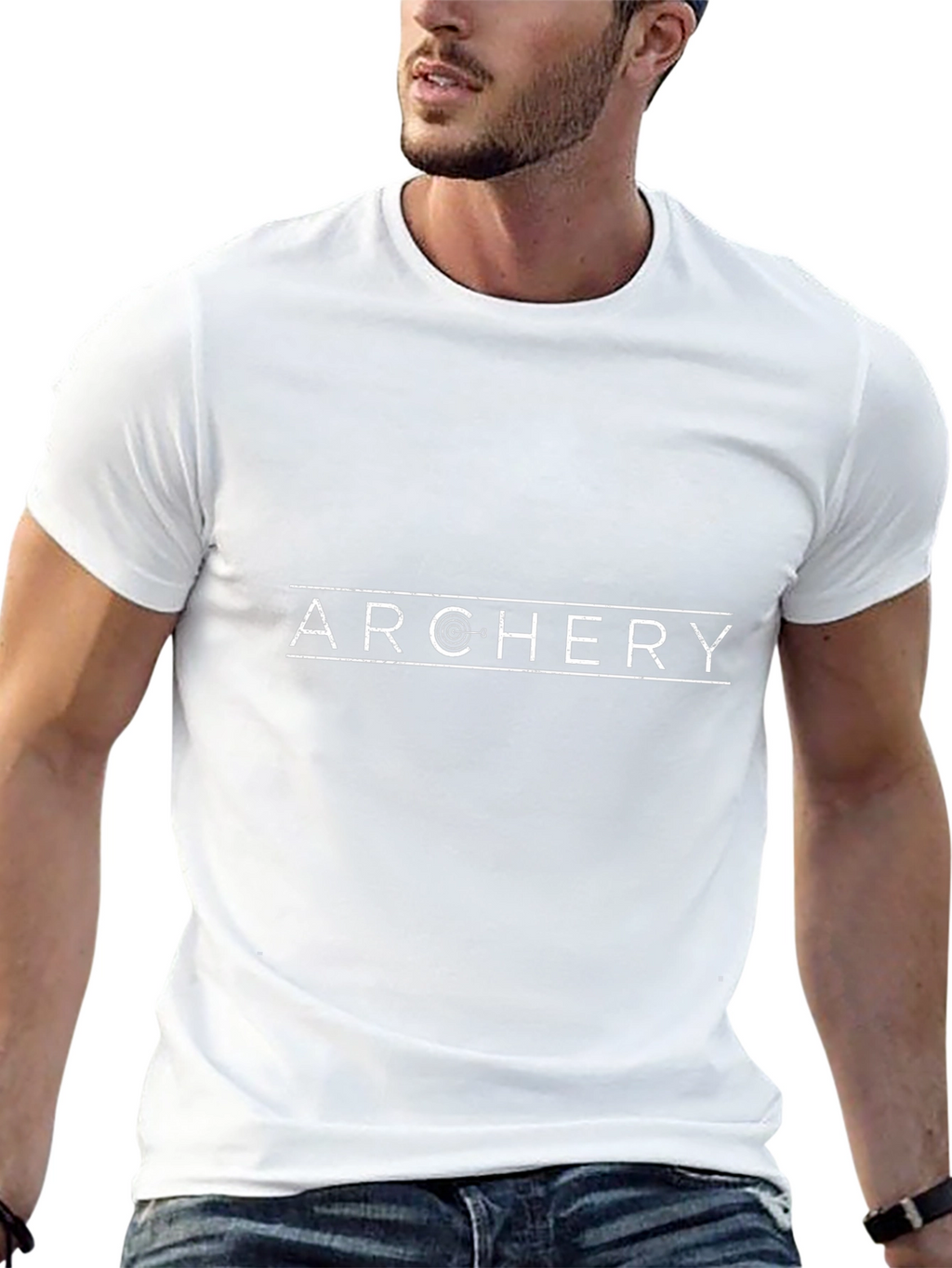 Archery Graphic Tee - Black Cotton T-Shirt