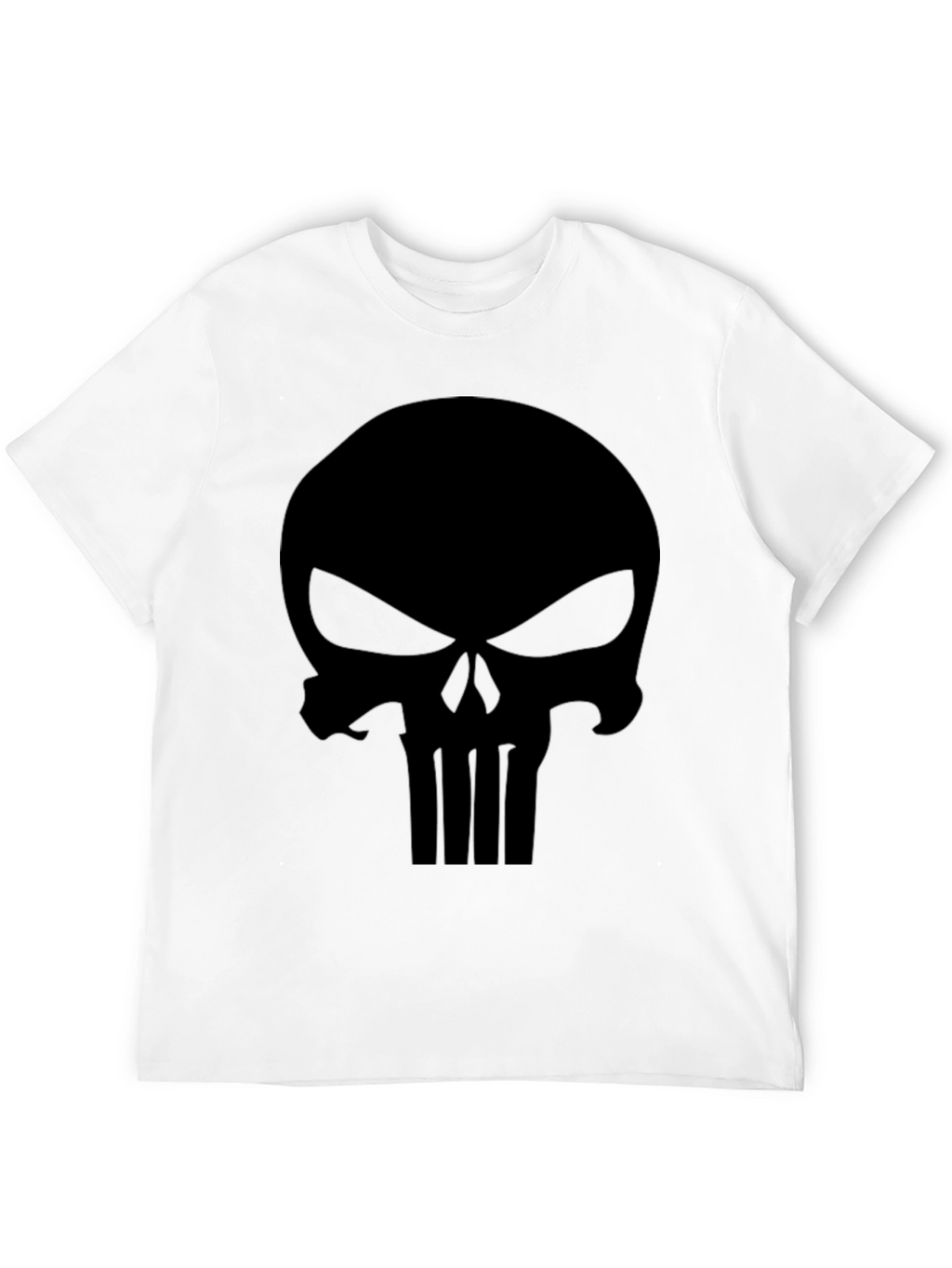 Mens Black Punisher Skull Graphic T-Shirt