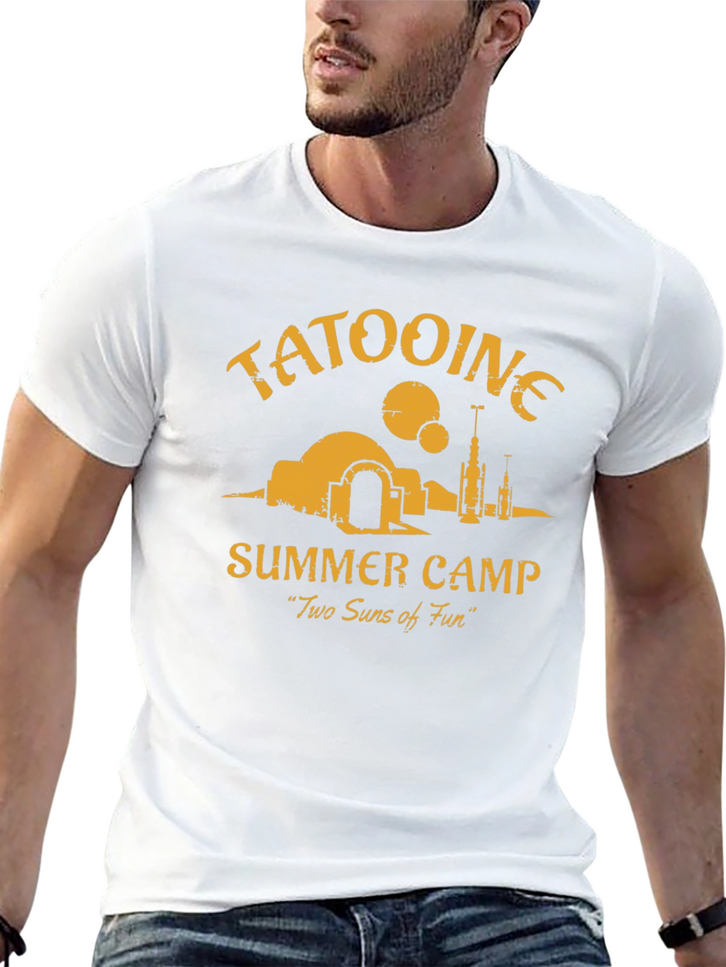 Tatooine Summer Camp Black Graphic Tee