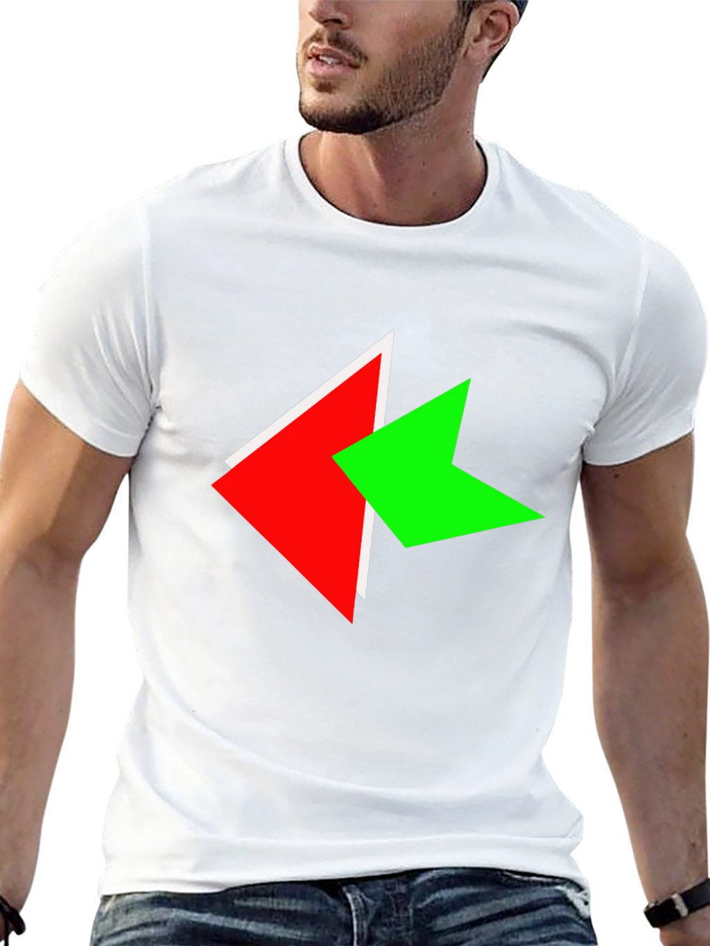 Modern Arrow Graphic Black T-Shirt