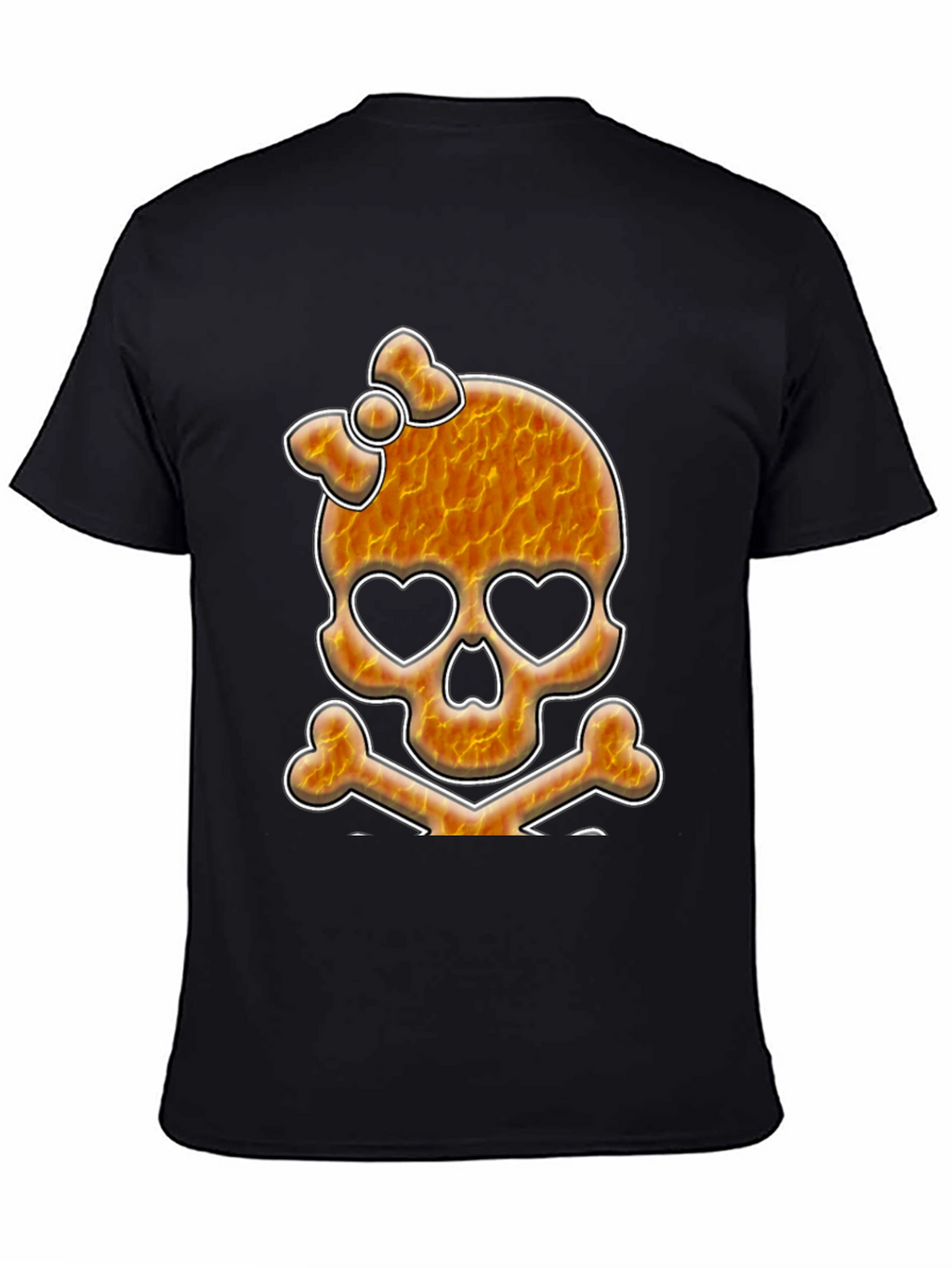 Skull & Crossbones Graphic Tee - Heart Eyes