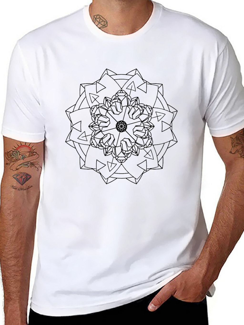Geometric Mandala T-Shirt - Stylish & Comfortable