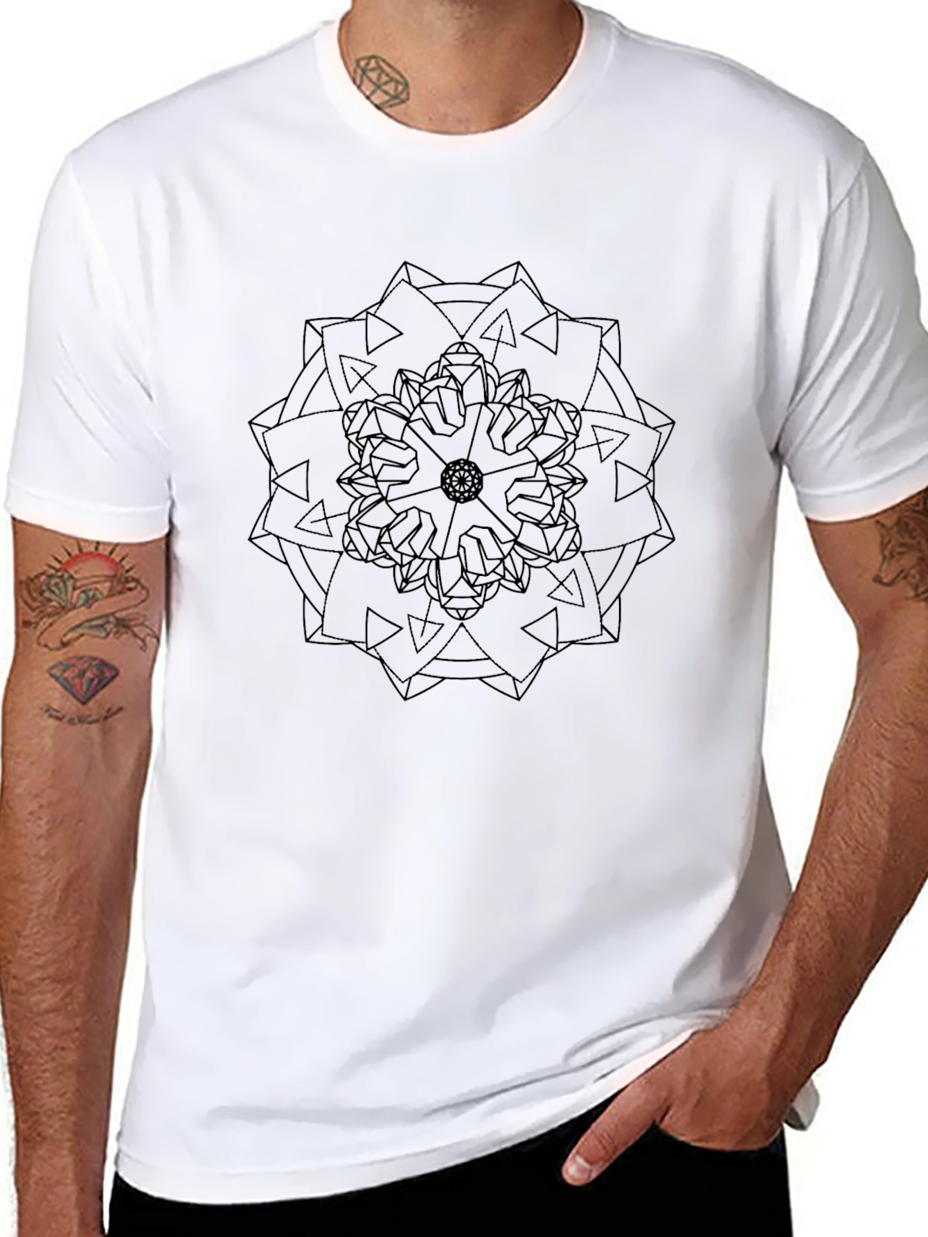 Geometric Mandala T-Shirt - Stylish & Comfortable