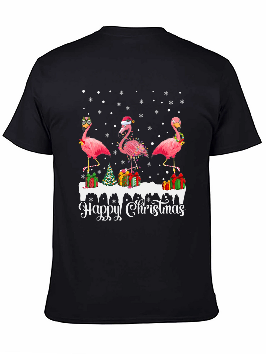Festive Flamingo Christmas T-Shirt
