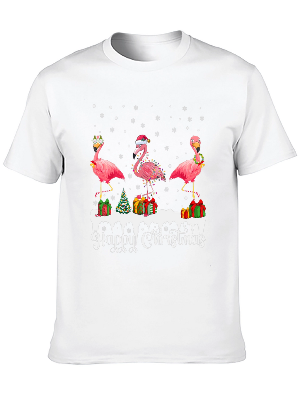 Festive Flamingo Christmas T-Shirt