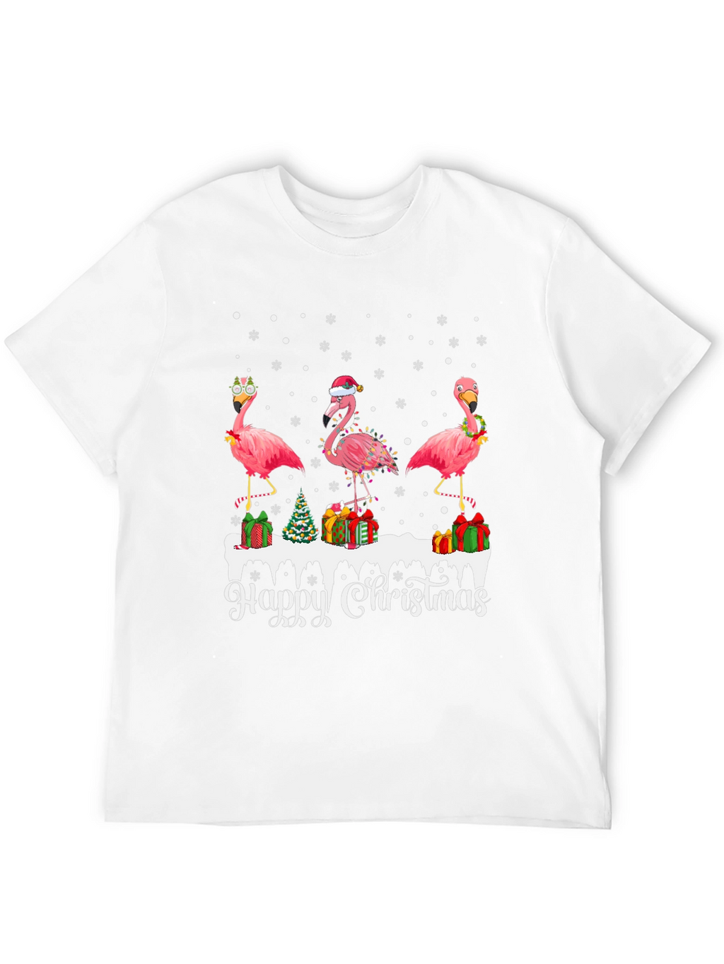 Festive Flamingo Christmas T-Shirt