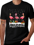 Festive Flamingo Christmas T-Shirt
