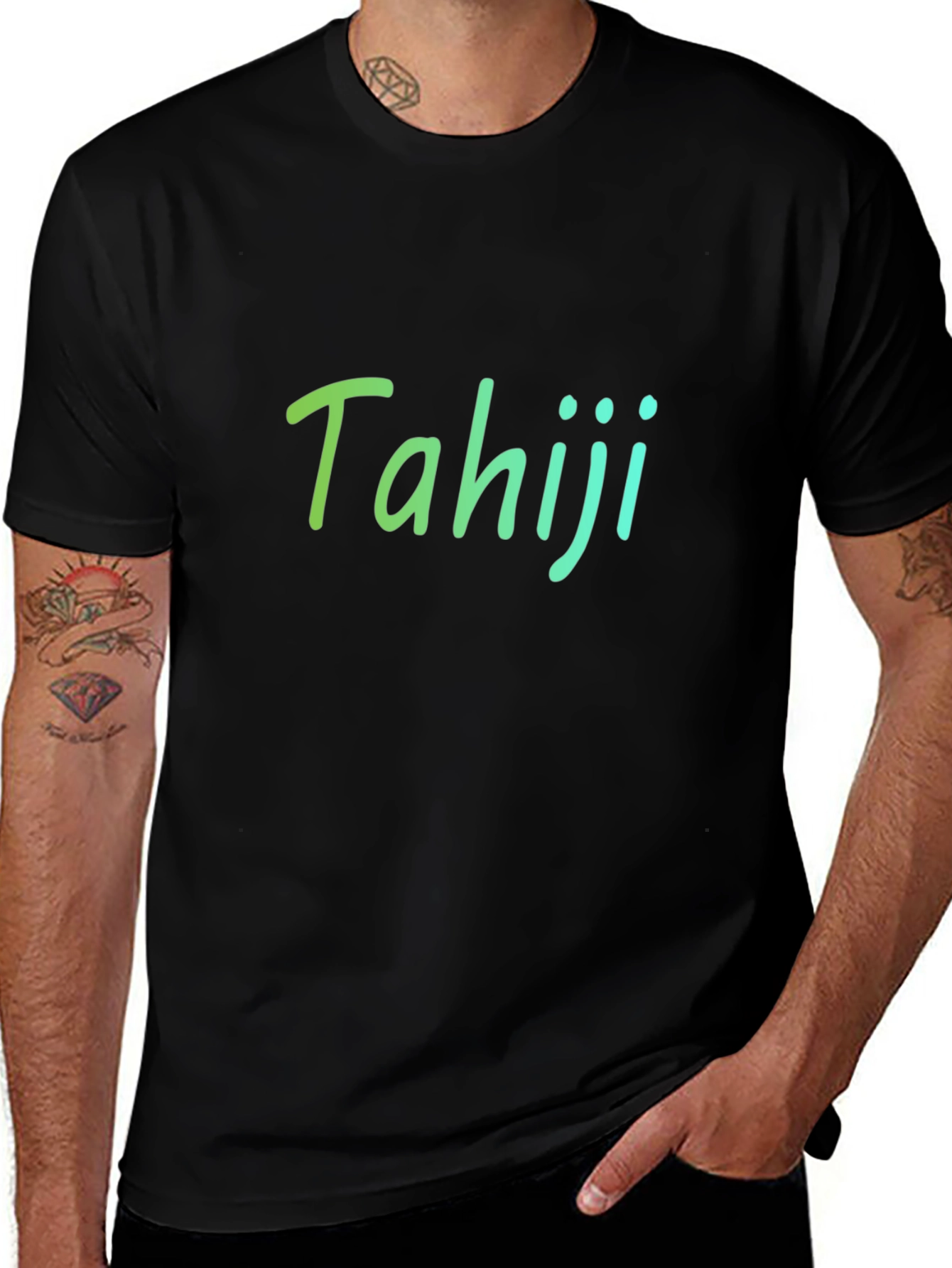 Tahiji Stylish Black T-Shirt