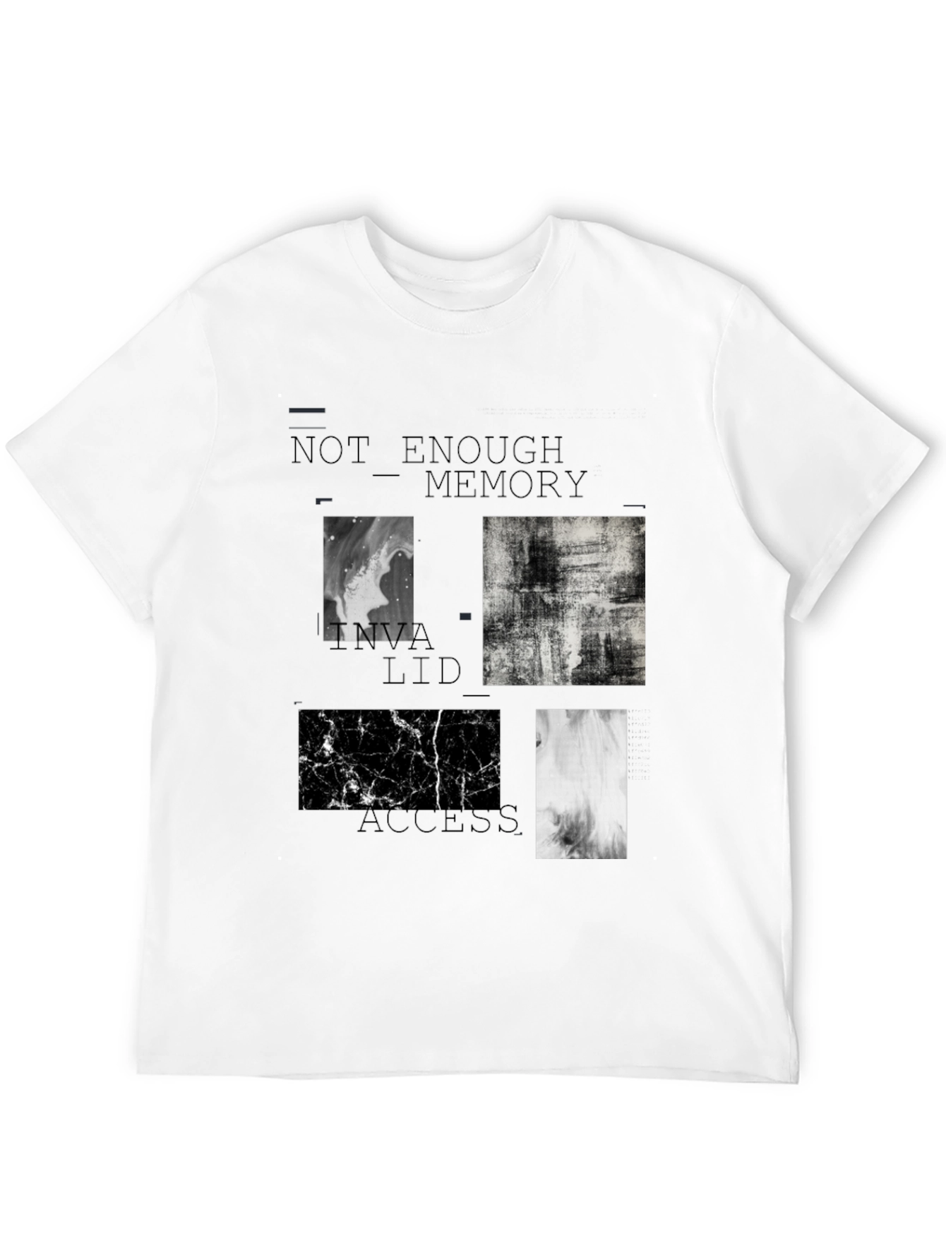 Abstract Black T-Shirt: Not Enough Memory Access