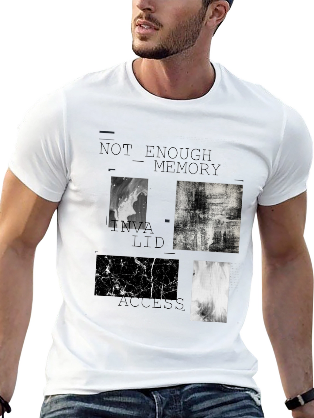 Abstract Black T-Shirt: Not Enough Memory Access