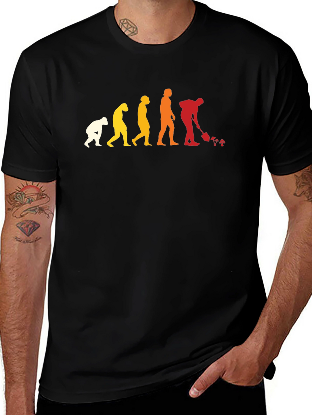Evolution of Man Gardening T-Shirt - Funny Gardener Tee