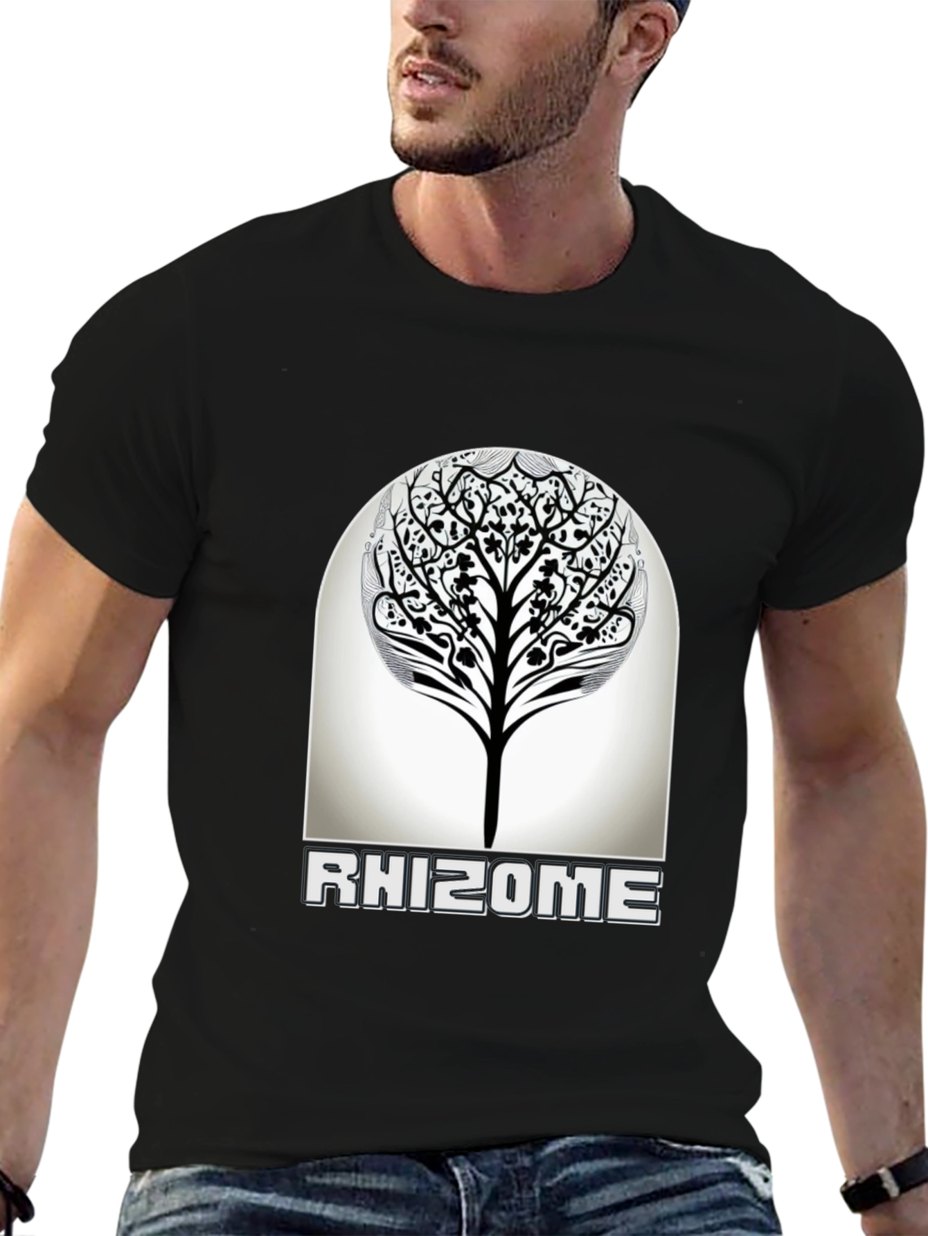Rhizome Tree Graphic T-Shirt - Modern Nature Inspired Design