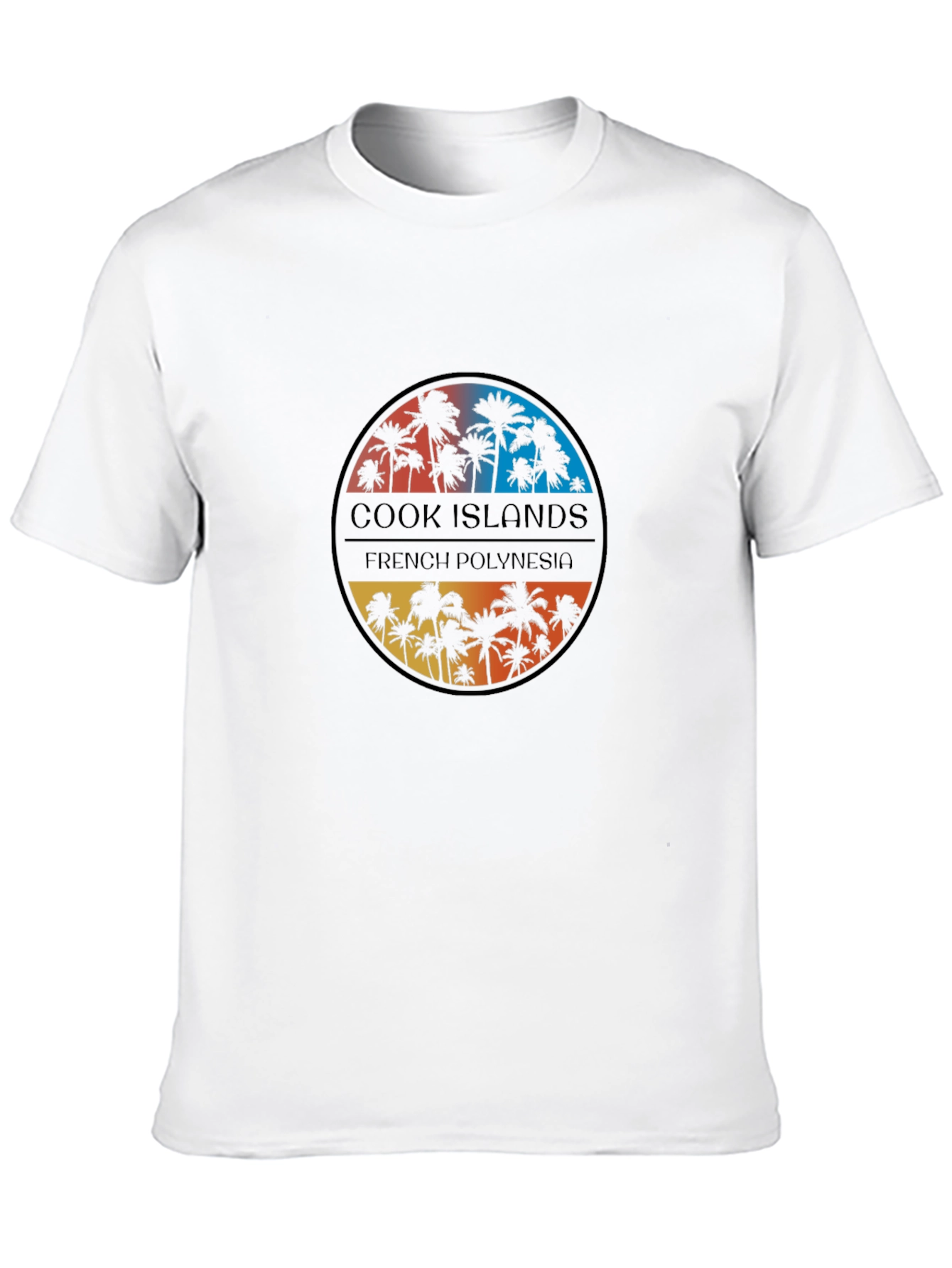 Tropical Island Palms Mens T-Shirt