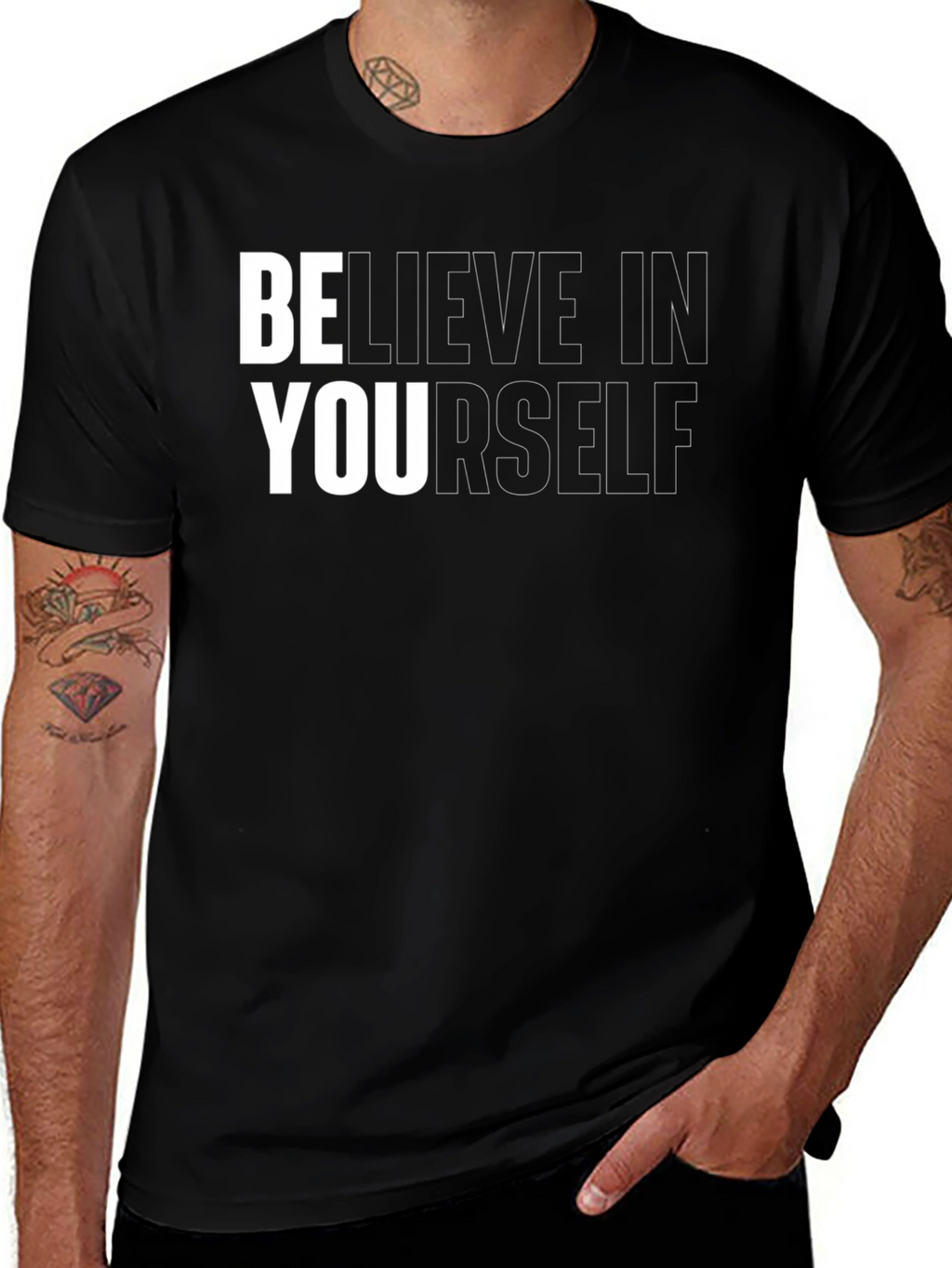Believe In Yourself Graphic Tee - Motivational Shirt