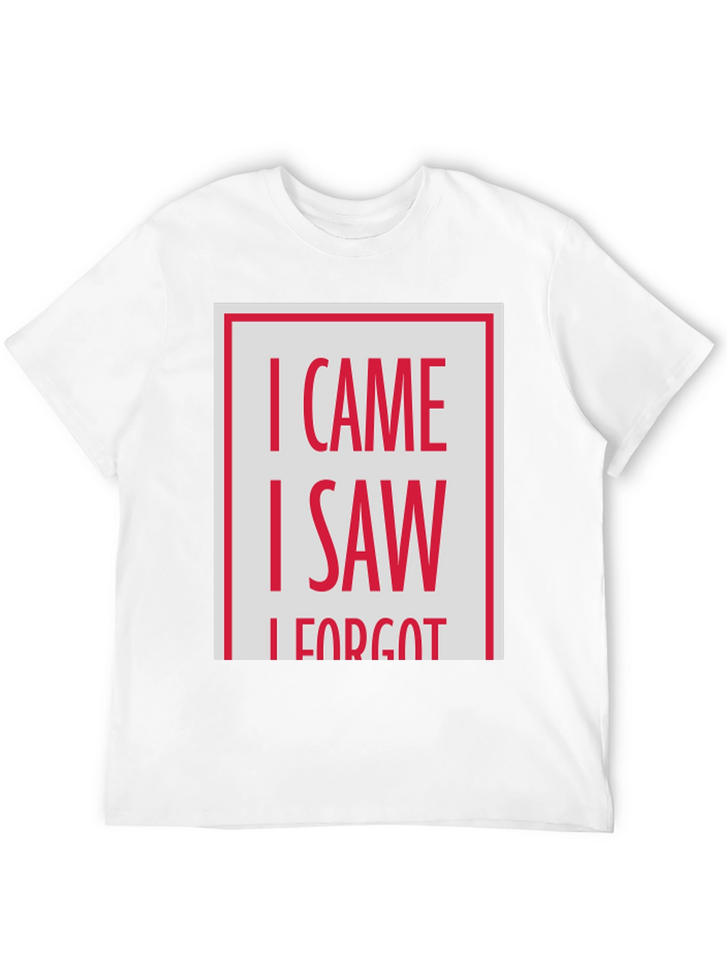 I Came I Saw I Forgot T-Shirt