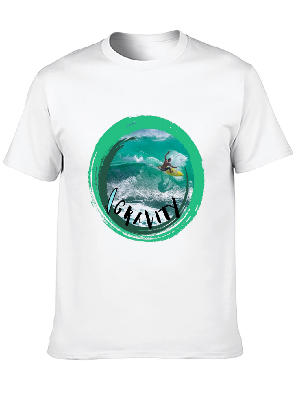 Surfer Graphic T-Shirt - No Gravity Black Tee