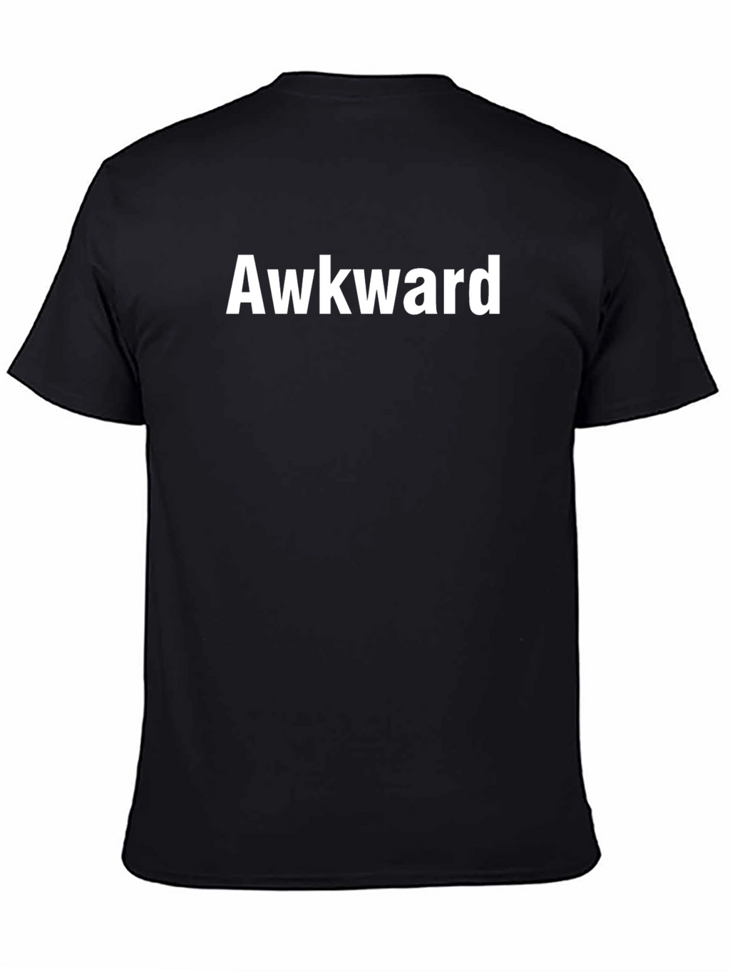 Awkward Graphic Tee - Black Casual T-Shirt