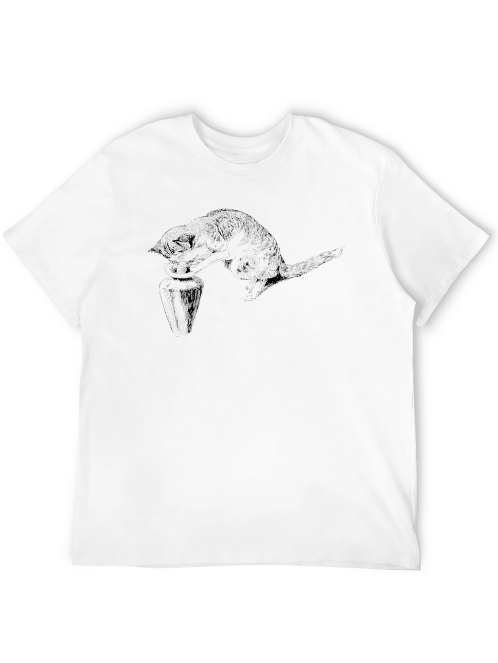 Black Cat Illustration Tee