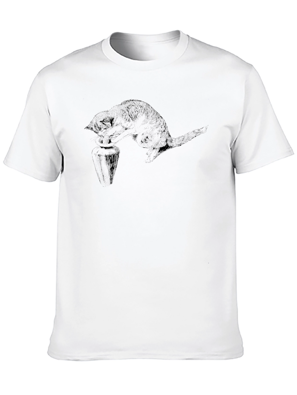 Black Cat Illustration Tee