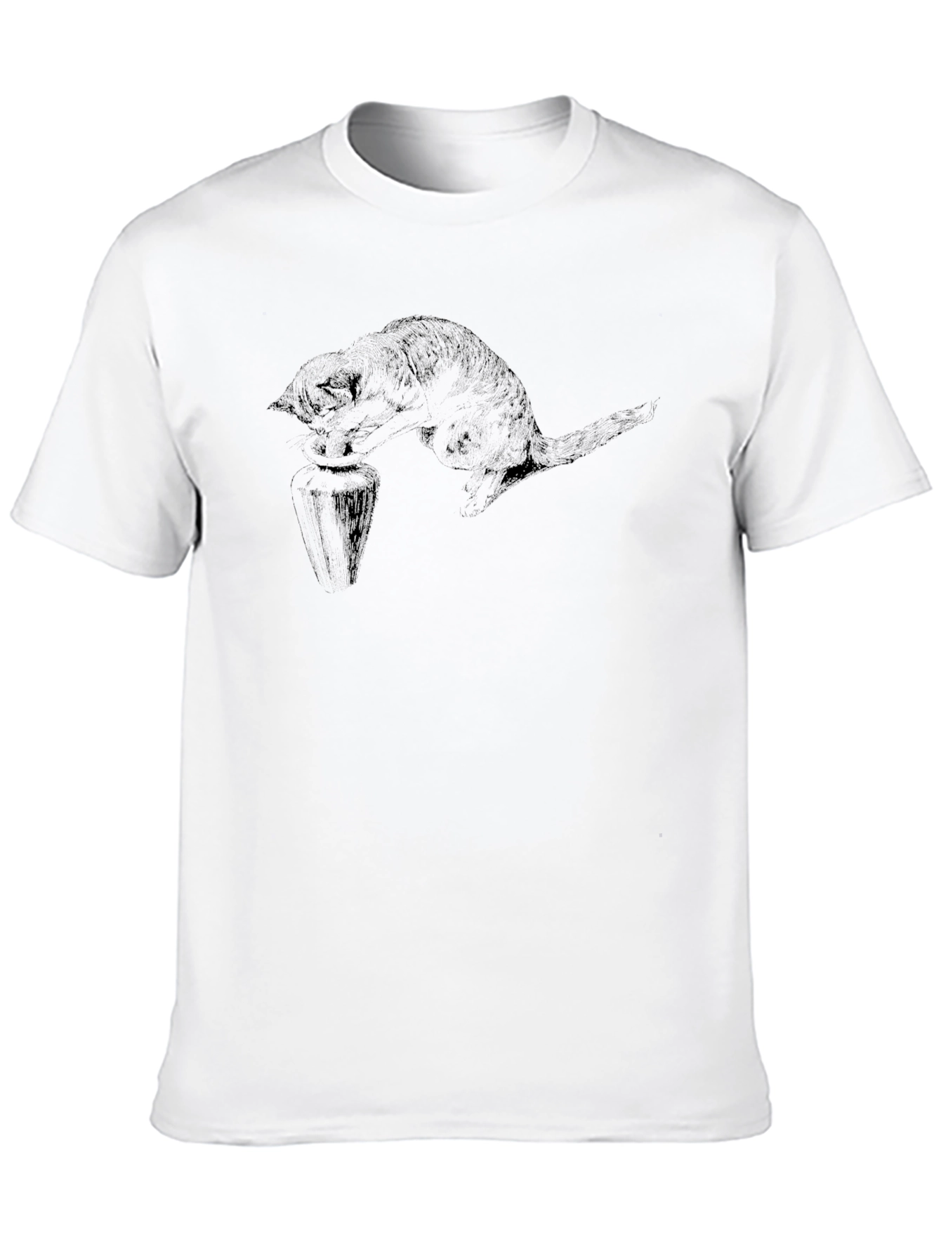 Black Cat Illustration Tee