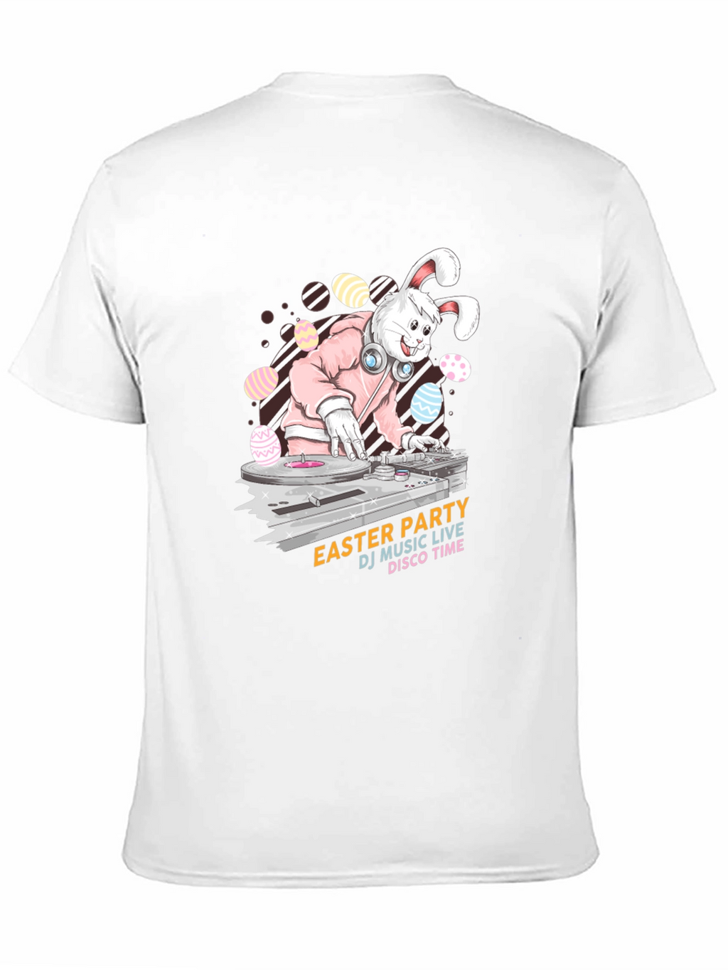 Easter Bunny DJ Black T-Shirt