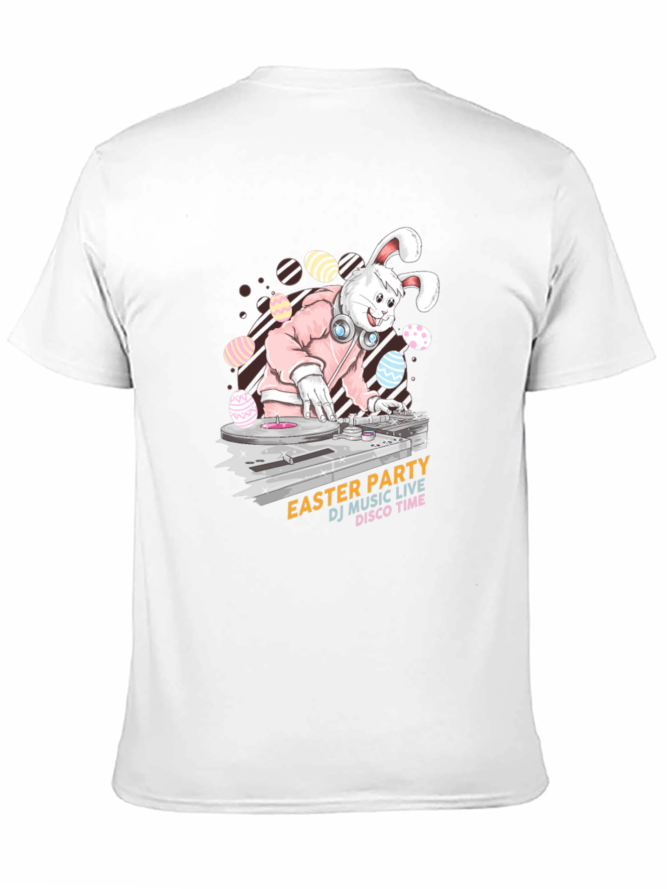 Easter Bunny DJ Black T-Shirt