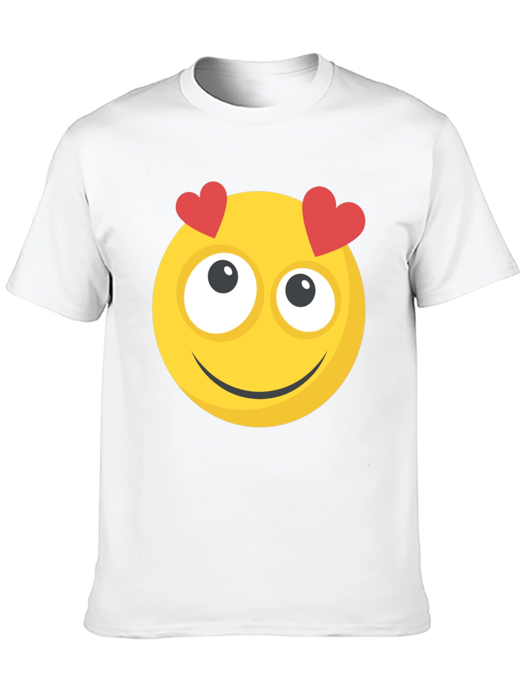 Emoji Heart Eyes Graphic Tee - Black