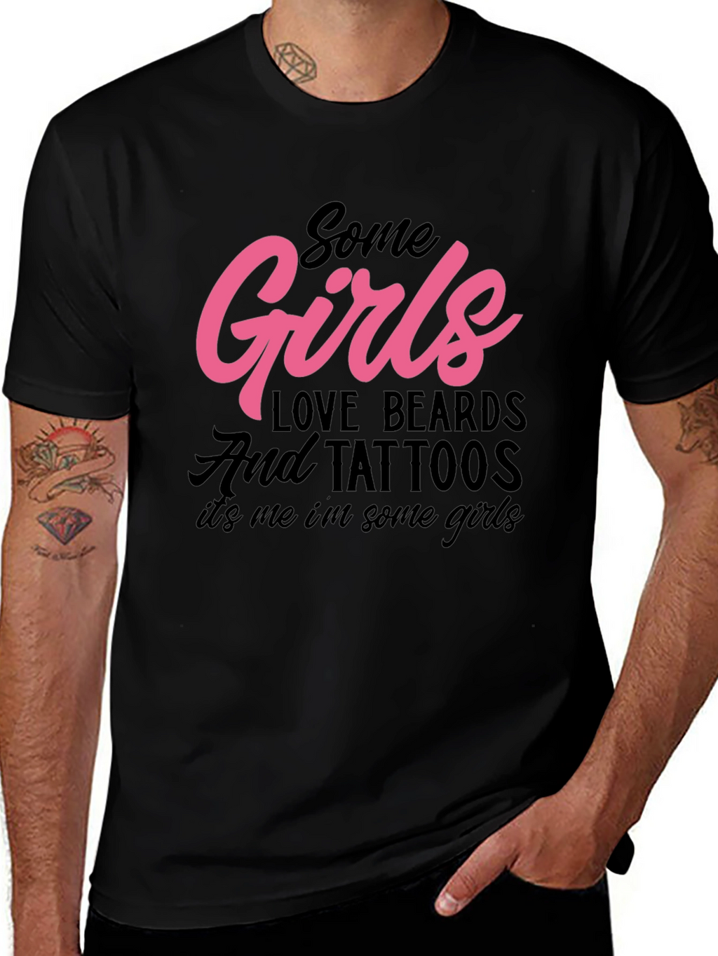 Some Girls Love Beards and Tattoos Graphic Tee
