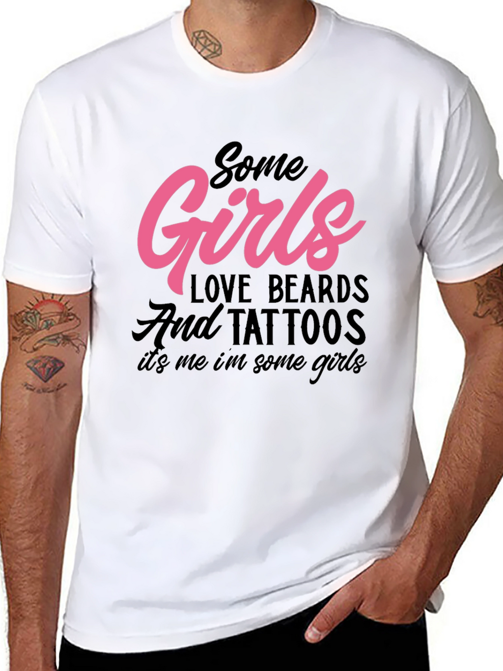 Some Girls Love Beards and Tattoos Graphic Tee