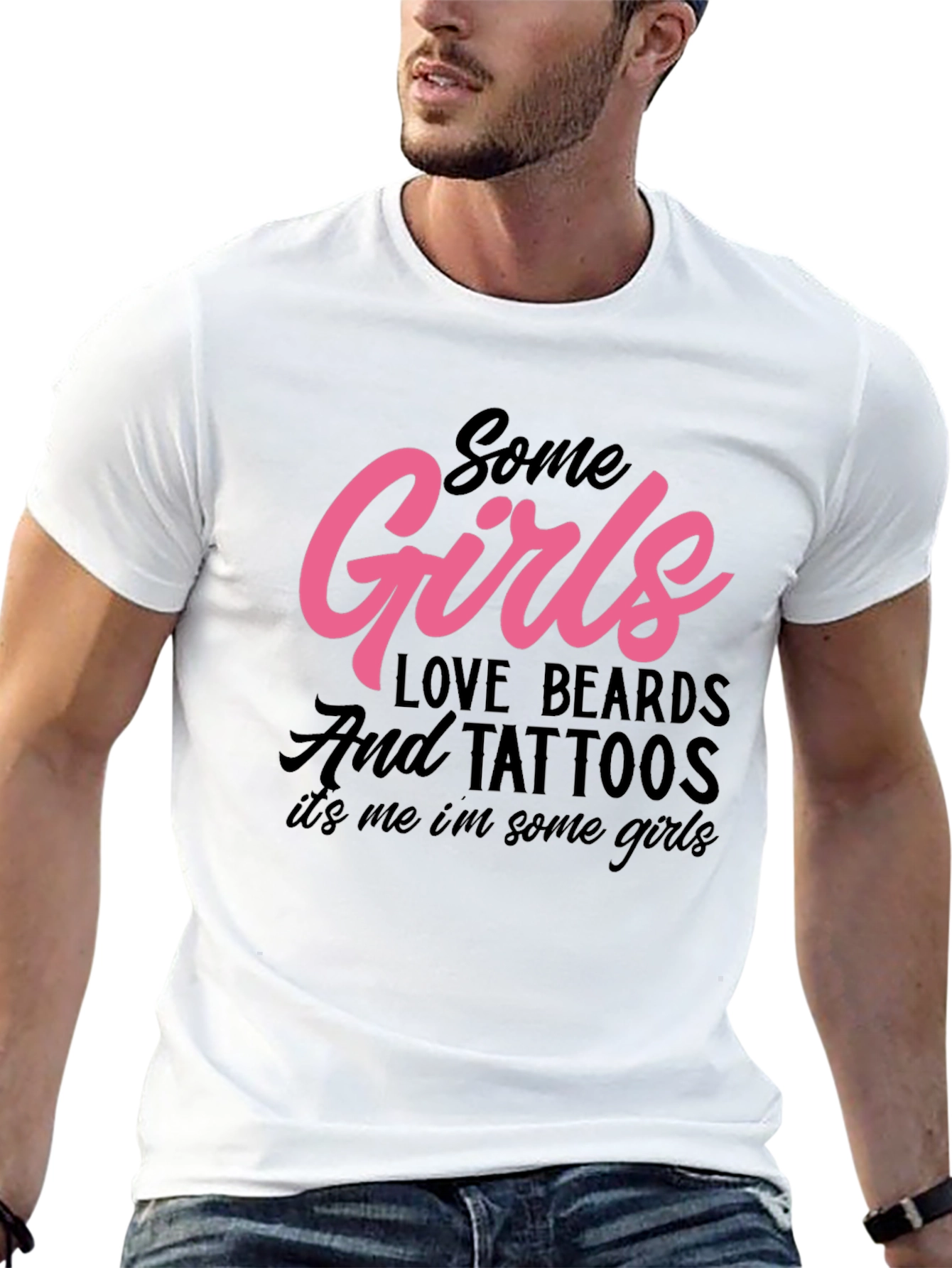 Some Girls Love Beards and Tattoos Graphic Tee