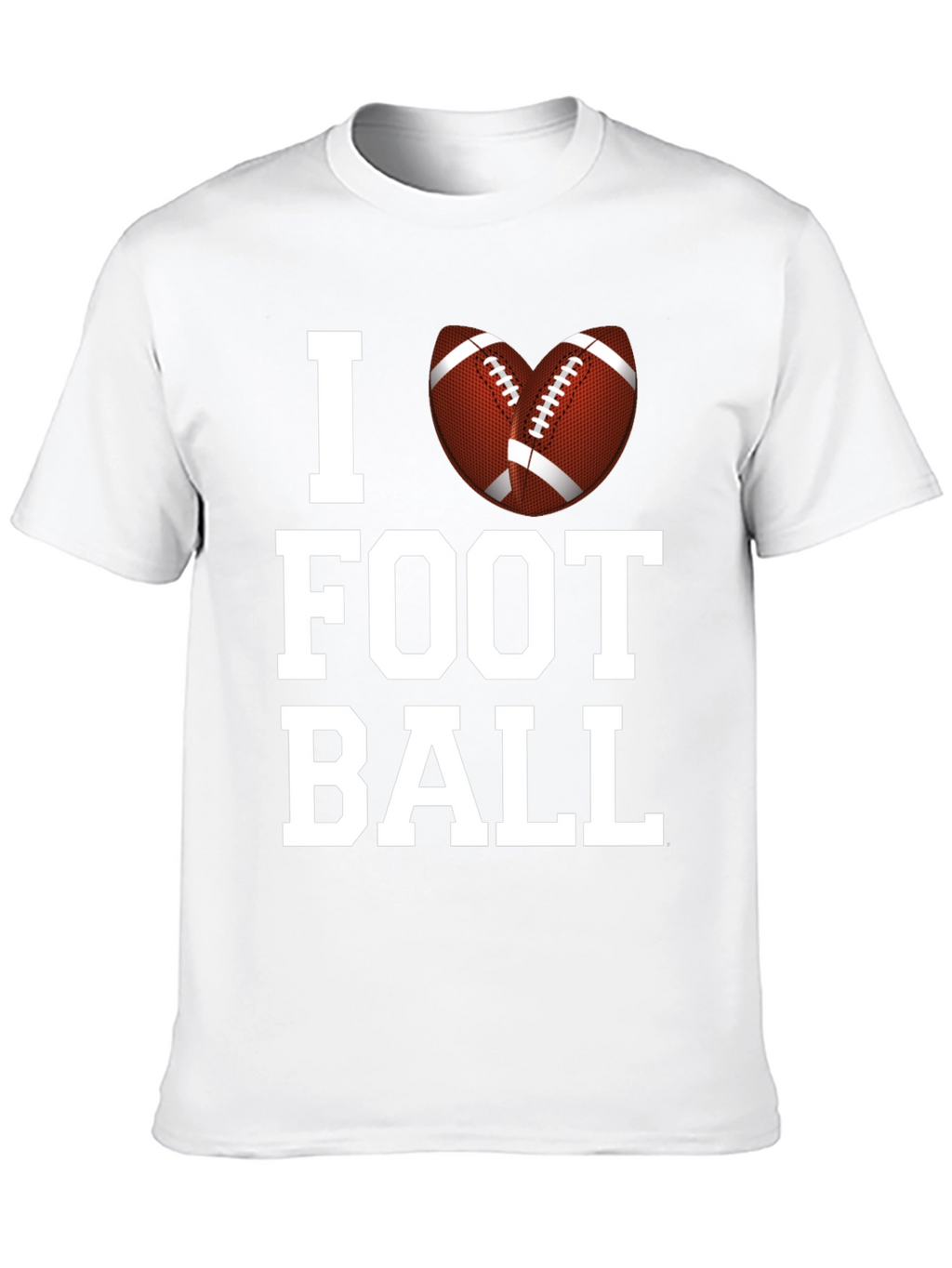 I Love Football Graphic Tee - Black Cotton T-Shirt