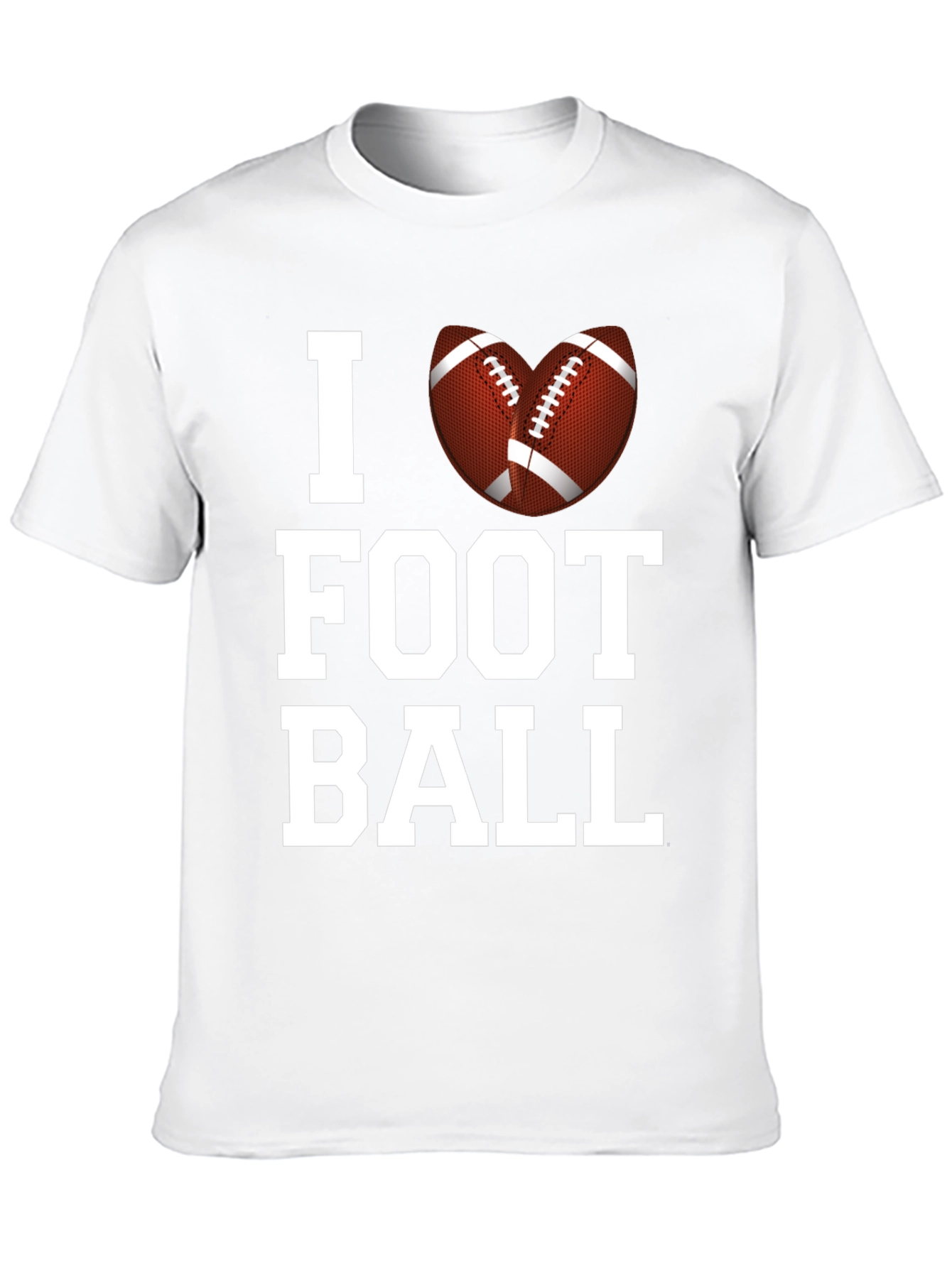 I Love Football Graphic Tee - Black Cotton T-Shirt