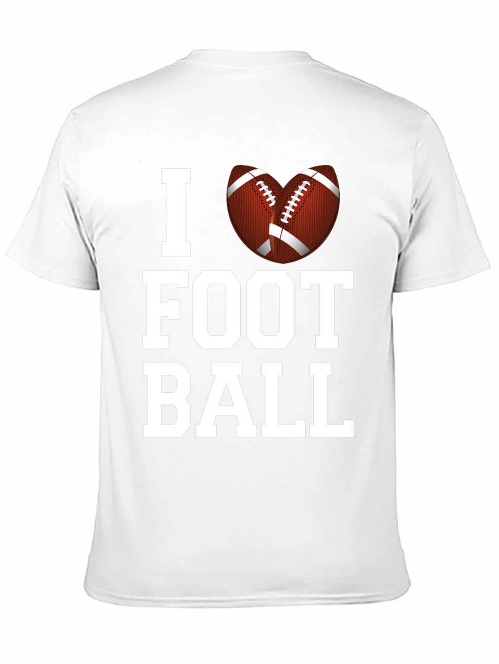 I Love Football Graphic Tee - Black Cotton T-Shirt