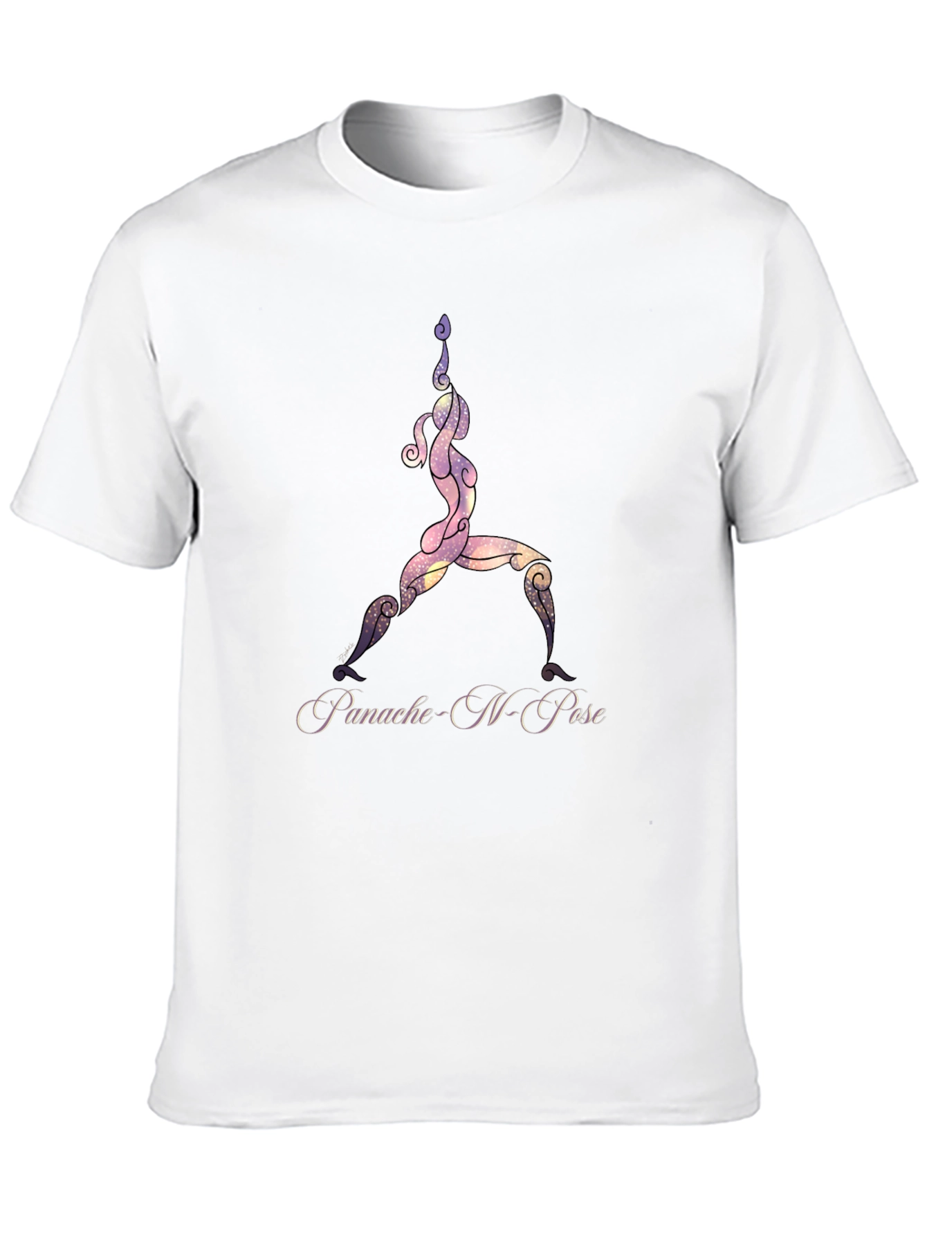 Yoga Pose Graphic Black T-Shirt