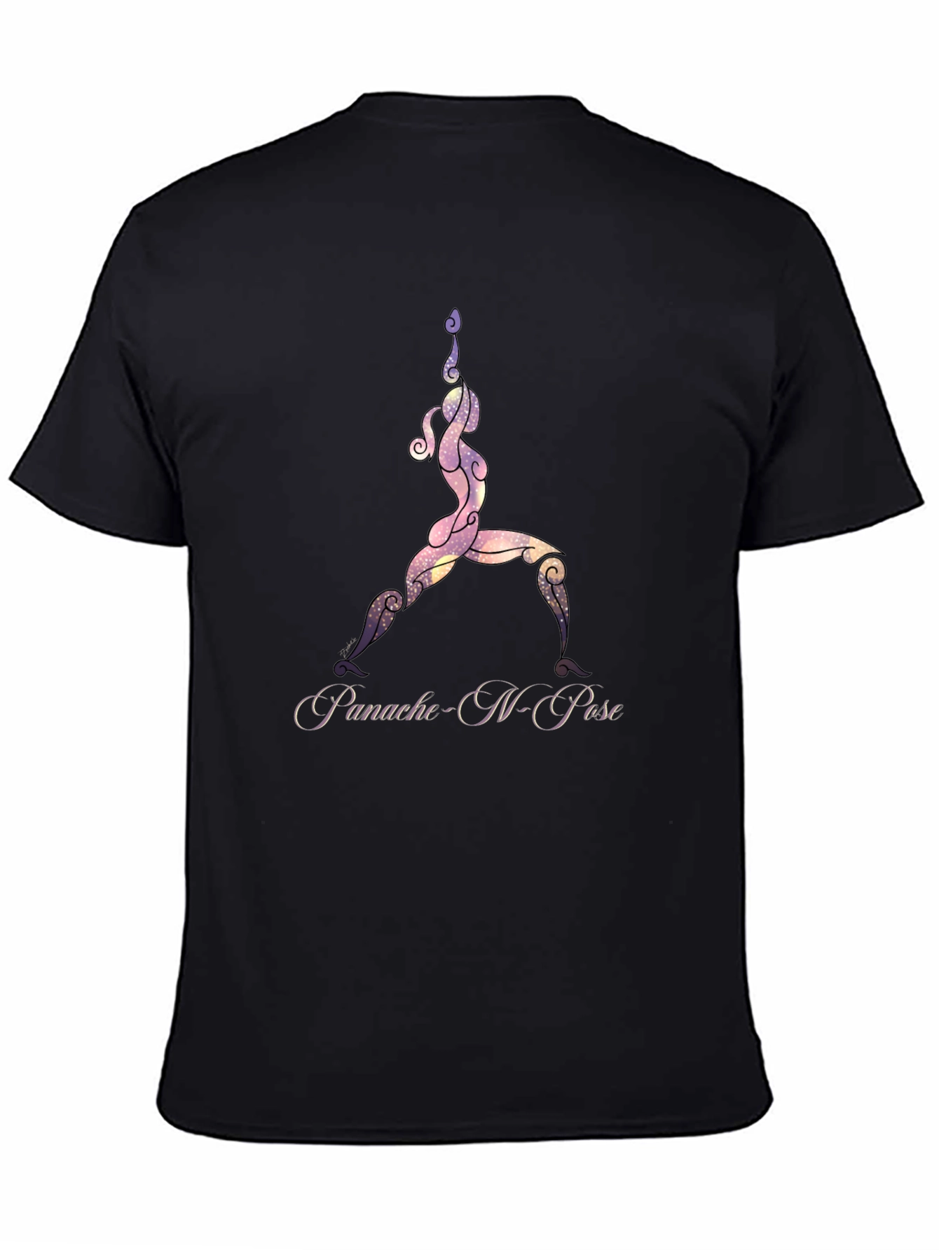 Yoga Pose Graphic Black T-Shirt